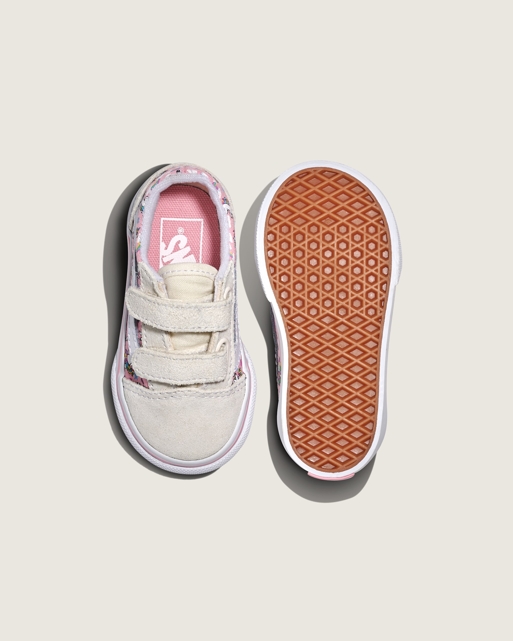 Toddler Old Skool V Unicorn Shoe en Unicorn White / Pink | Vans CA