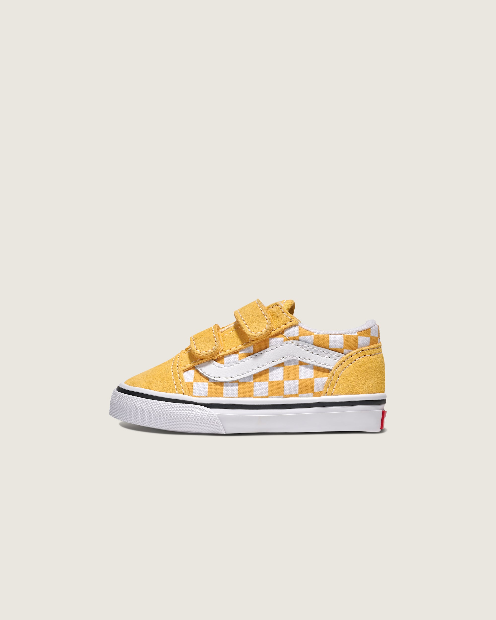Toddler Old Skool V Checkerboard Shoe VANS Banana Cream Yellow  White HERO