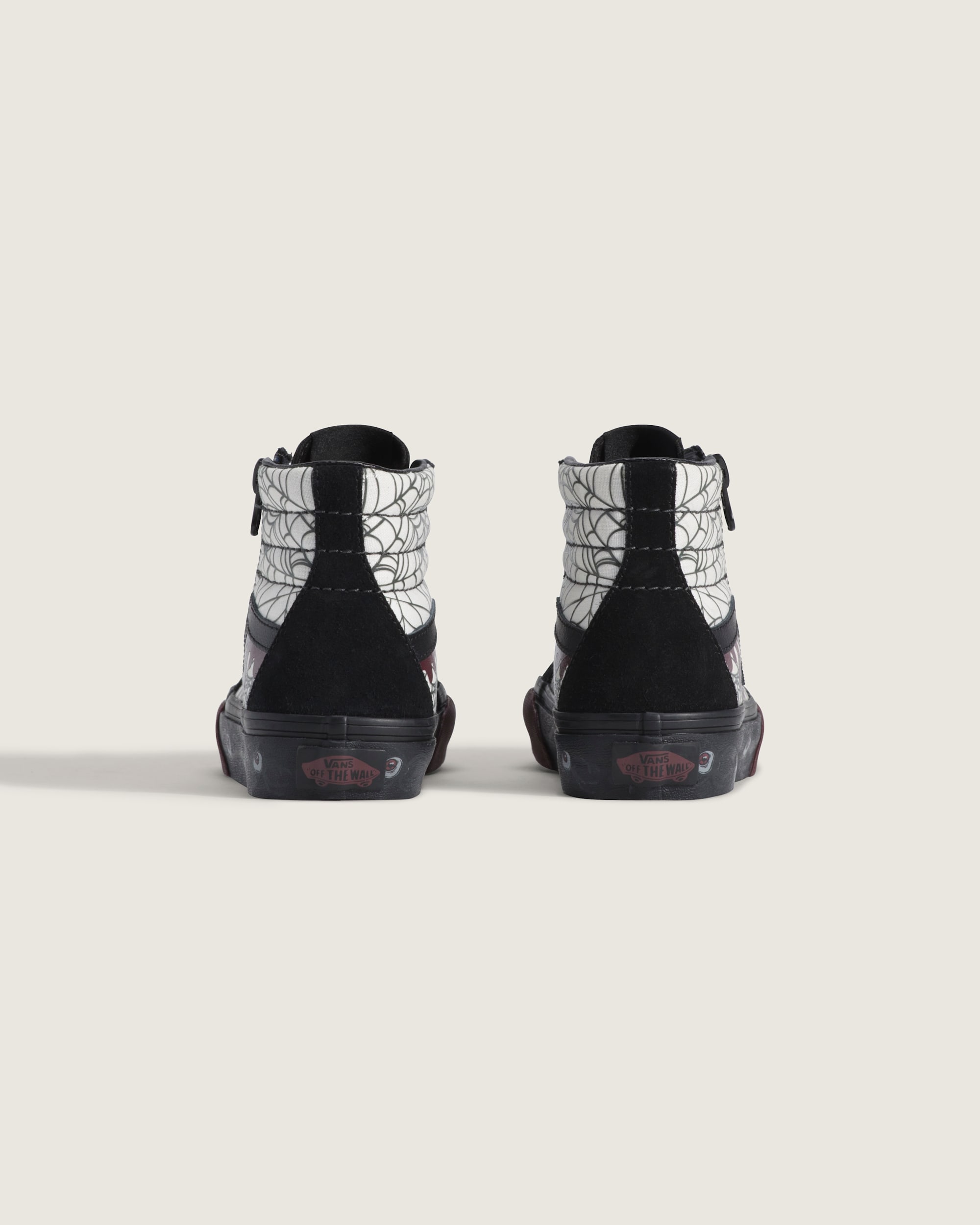 Little Kids Sk8Hi Side Zip Halloween Shoe VANS In the Shadows Black  Port Red ALT3