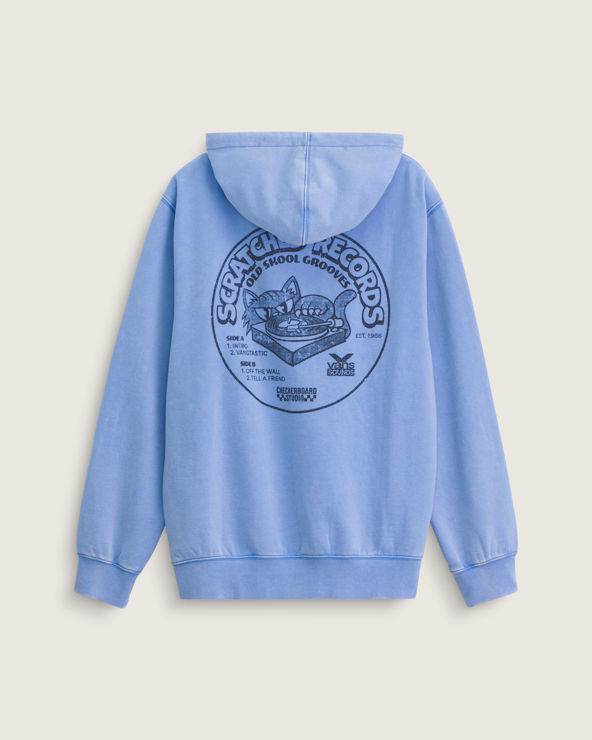 Scratched Records Pullover Hoodie VANS Tranquil Blue HERO