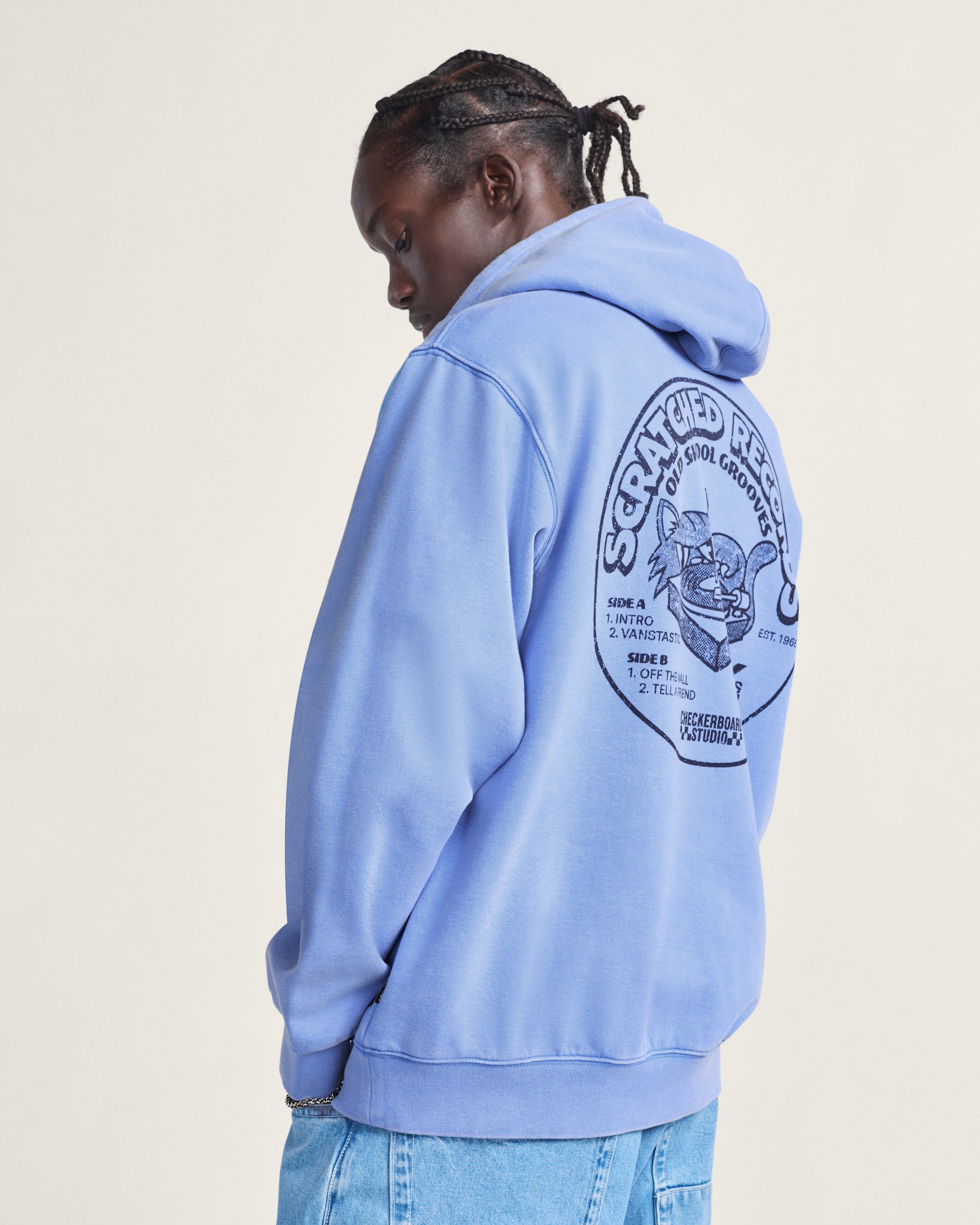 Scratched Records Pullover Hoodie VANS Tranquil Blue ALT2