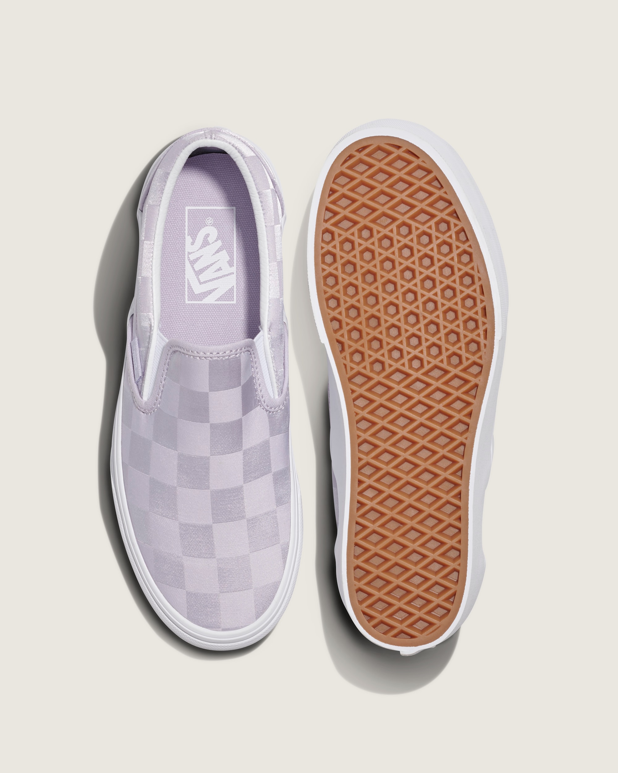 Classic SlipOn Stackform Checkerboard Shoe VANS Lilac Purple ALT2