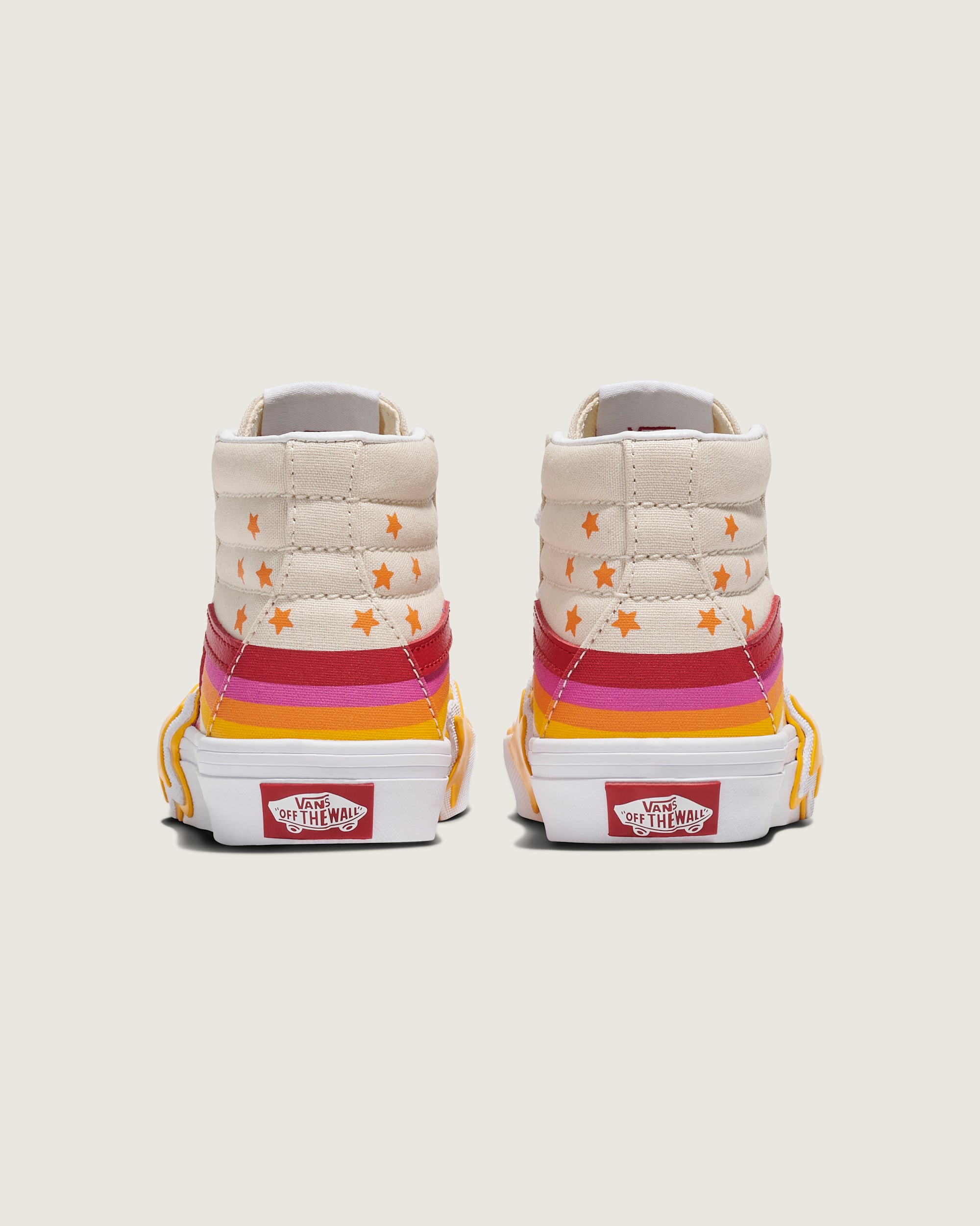 Little Kids Sk8Hi Shoe VANS Rainbow Red  Yellow  Beige ALT3