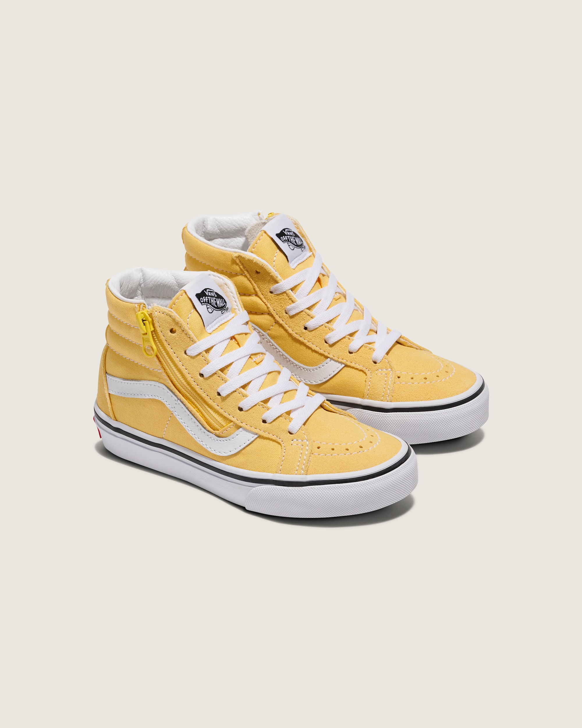 Little Kids SK8-Hi Reissue Side Zip Shoe in Banana Cream Yellow | Vans