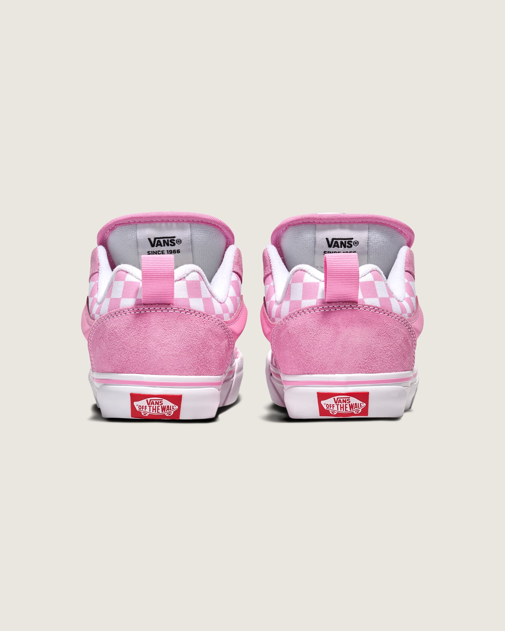 Little Kids Knu Skool Checkerboard Shoe VANS Checkerboard Prism Pink  True White ALT3