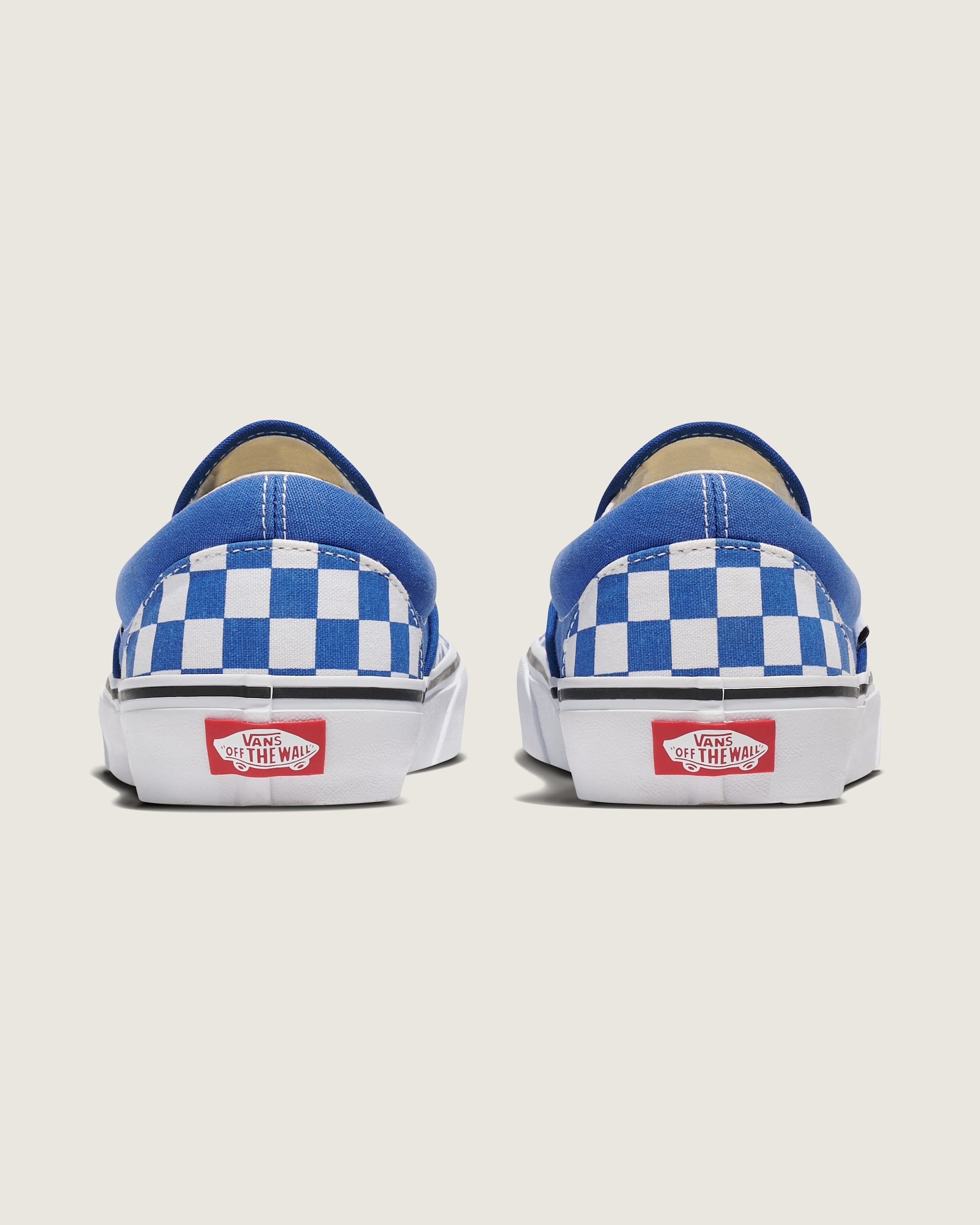 Classic SlipOn Checkerboard Shoe VANS Checkerboard Blue  White ALT3