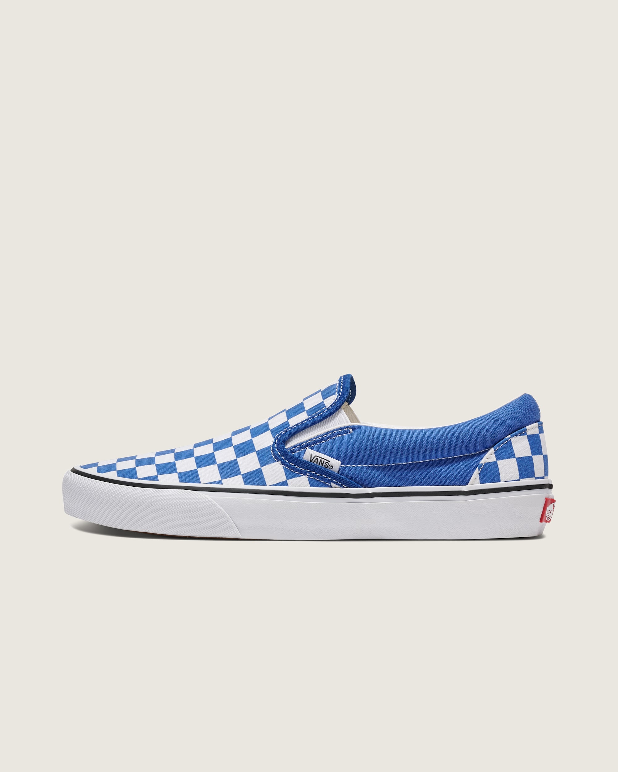 Classic SlipOn Checkerboard Shoe VANS Checkerboard Blue  White HERO