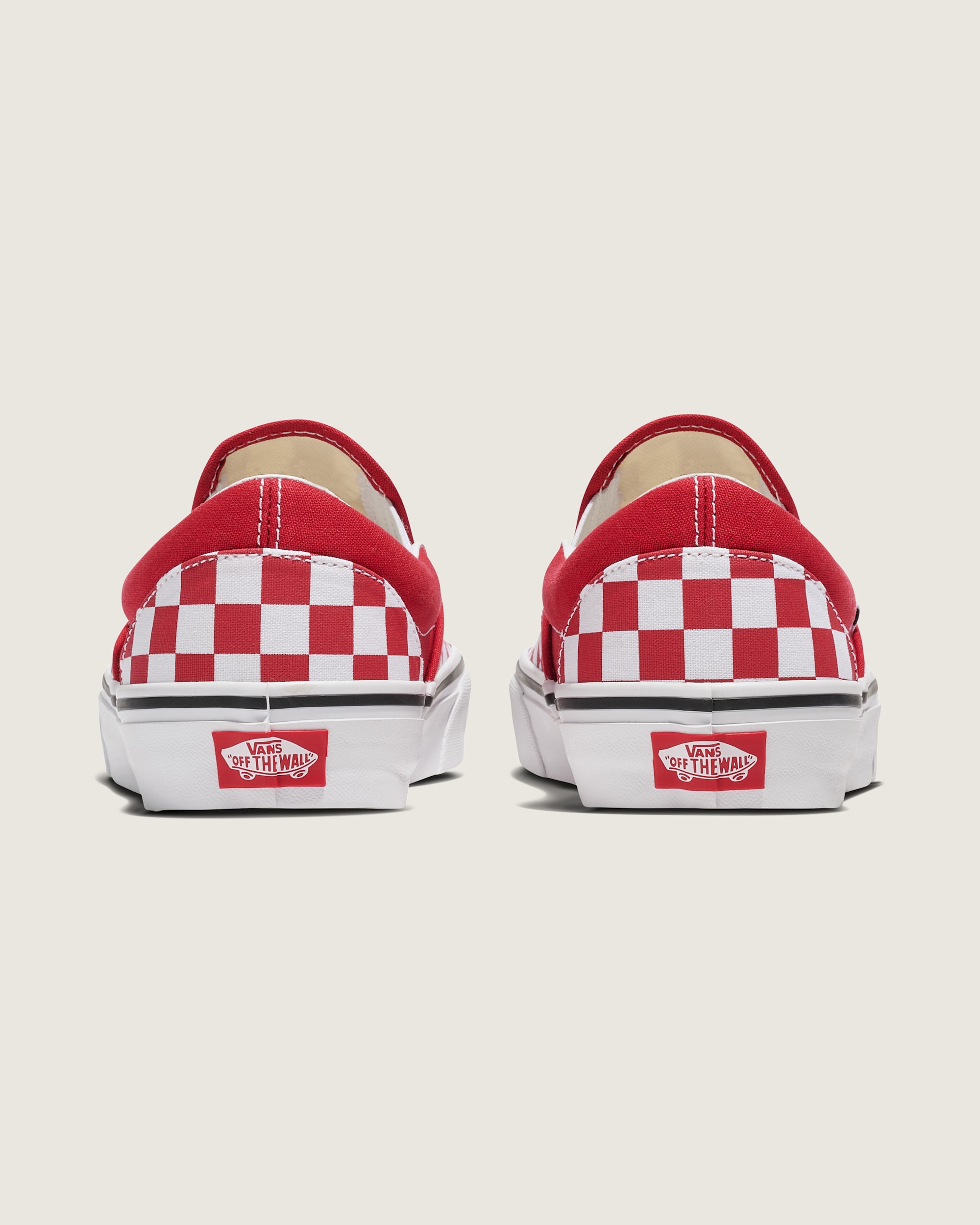 Classic SlipOn Checkerboard Shoe VANS Chili Pepper Red  White ALT3
