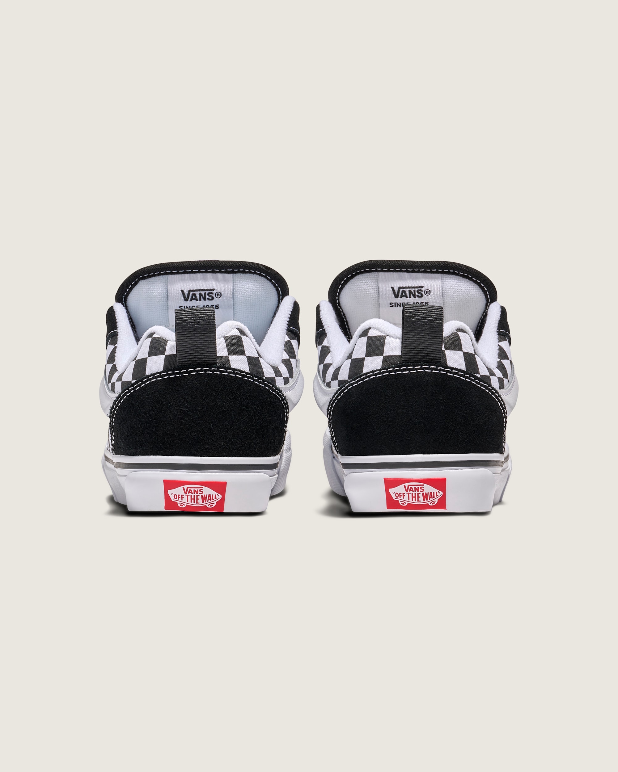 Little Kids Knu Skool Checkerboard Shoe VANS Checkerboard Black  True White ALT3