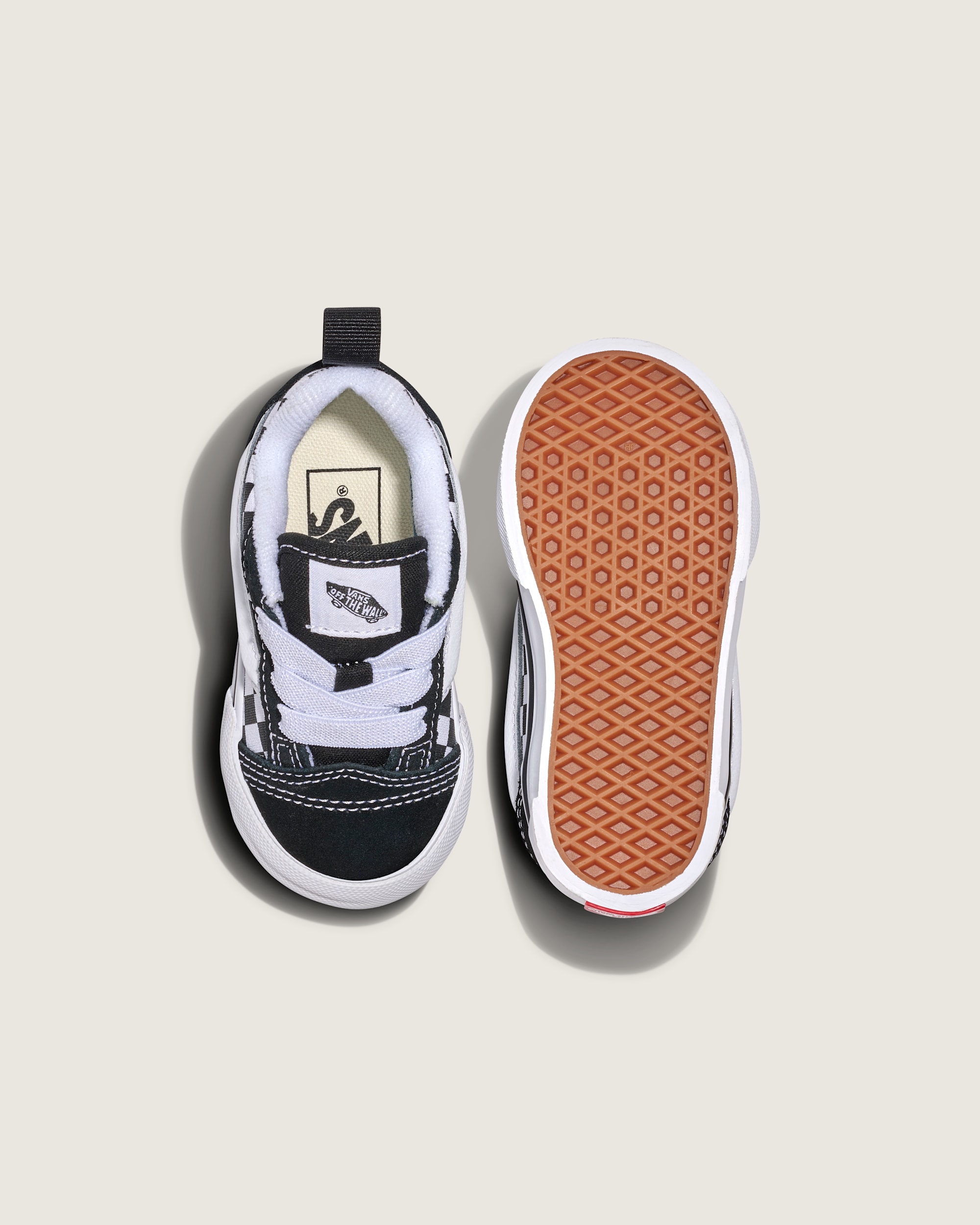 Toddler Knu Skool Checkerboard Shoe VANS Checkerboard Black  True White ALT2