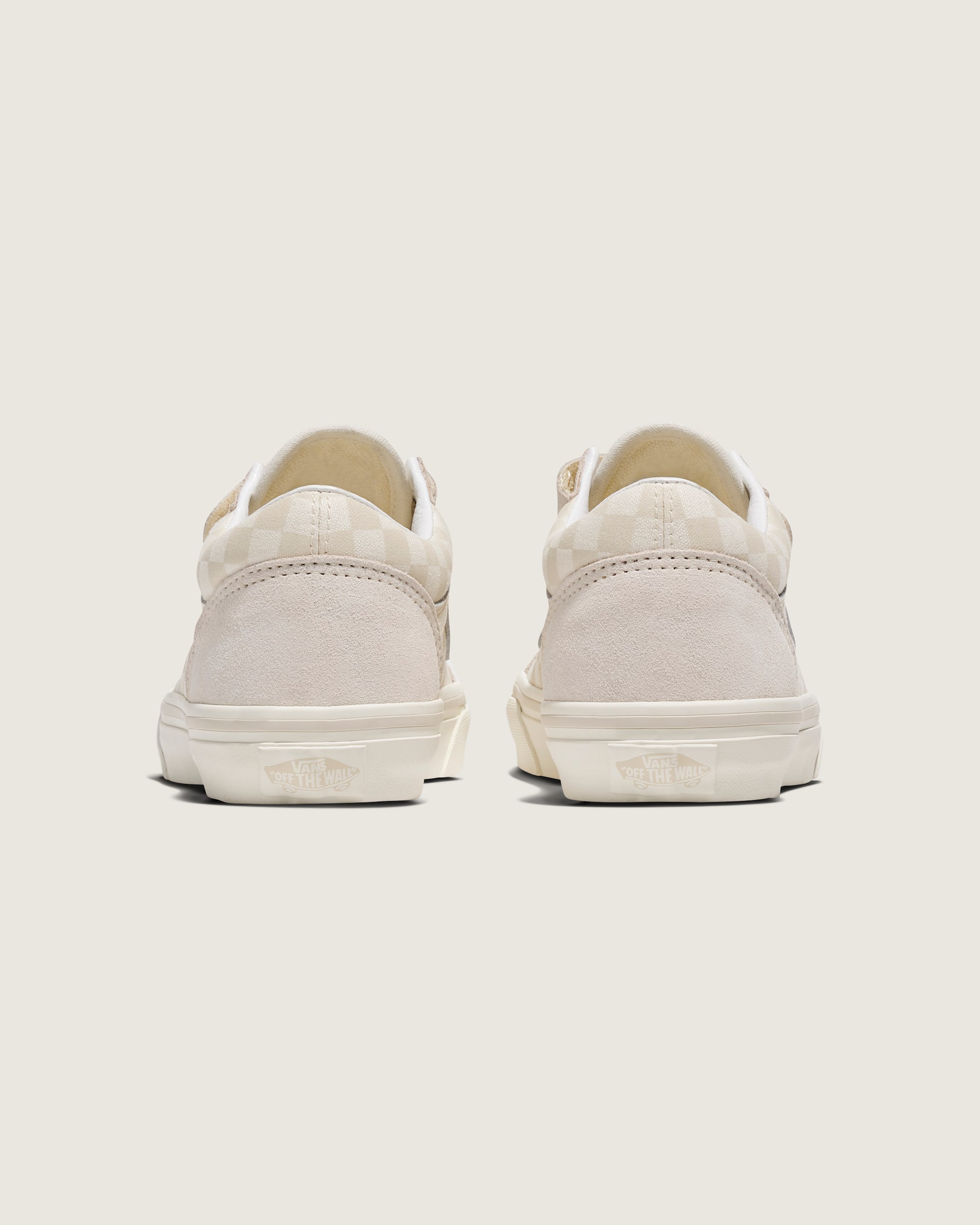 Big Kids Old Skool V Checkerboard Shoe VANS Beige ALT3