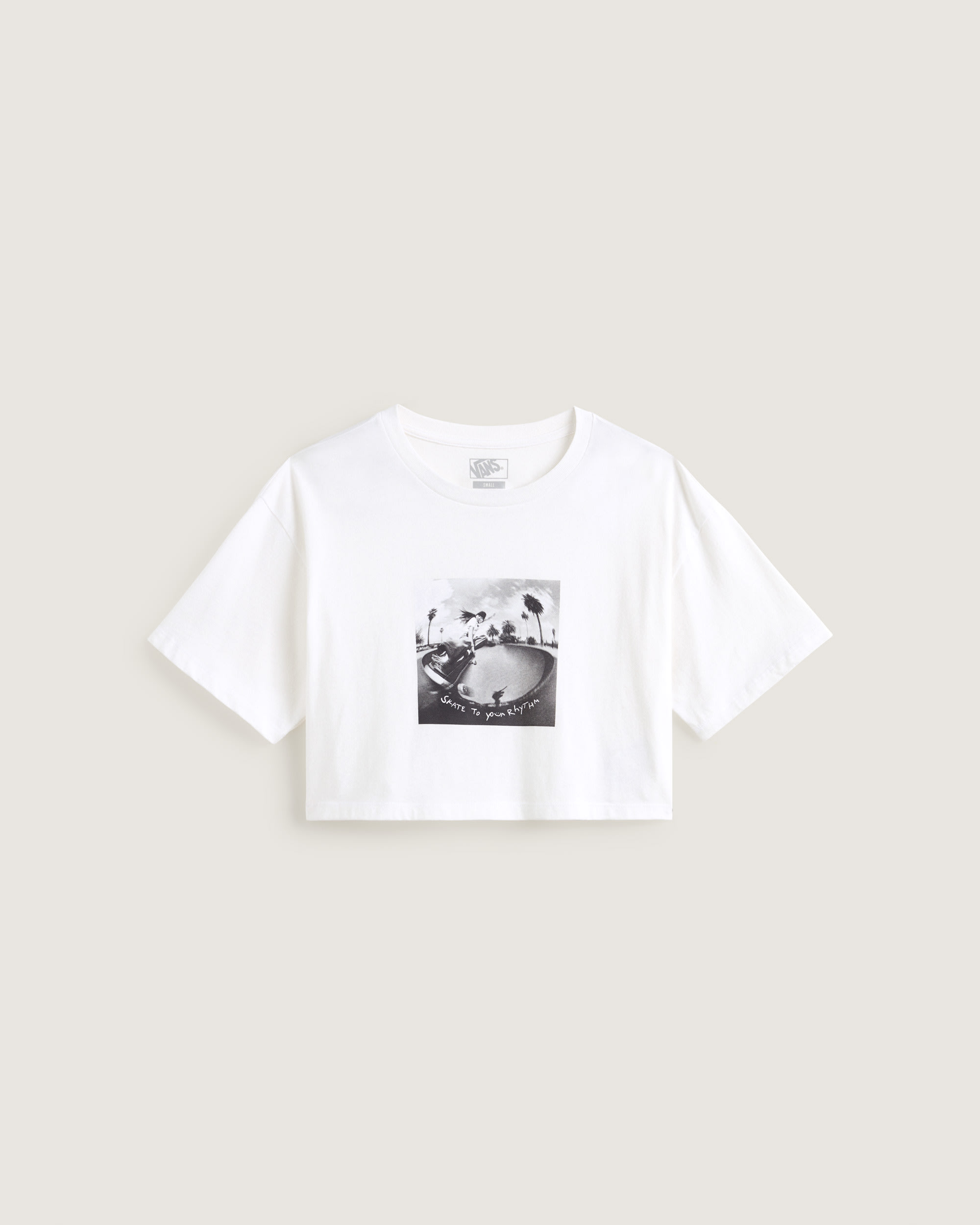 Rhythm Relaxed Crop TShirt VANS White HERO