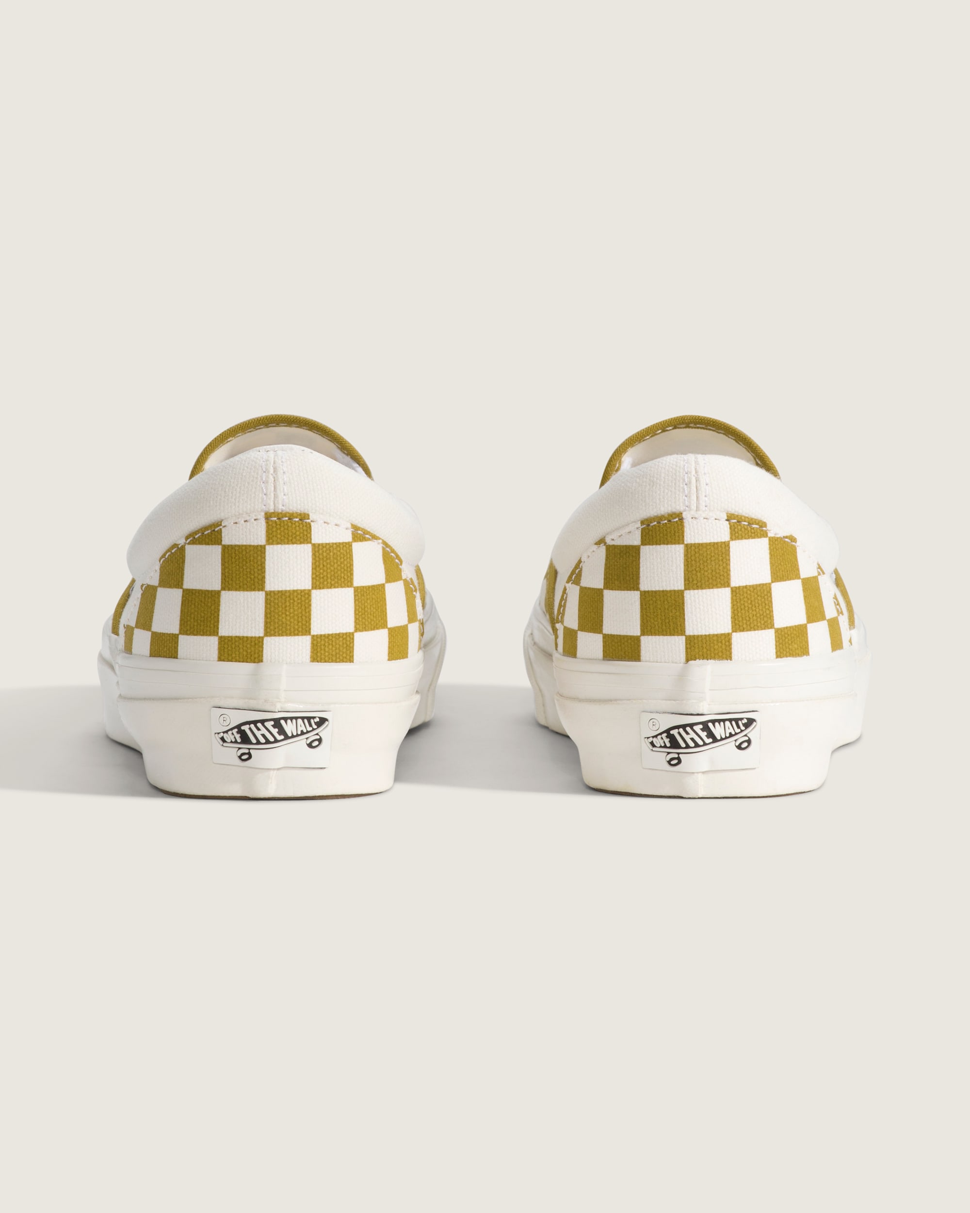 Premium Classic SlipOn Checkerboard Shoe VANS Checkerboard Burnt Gold Yellow ALT3