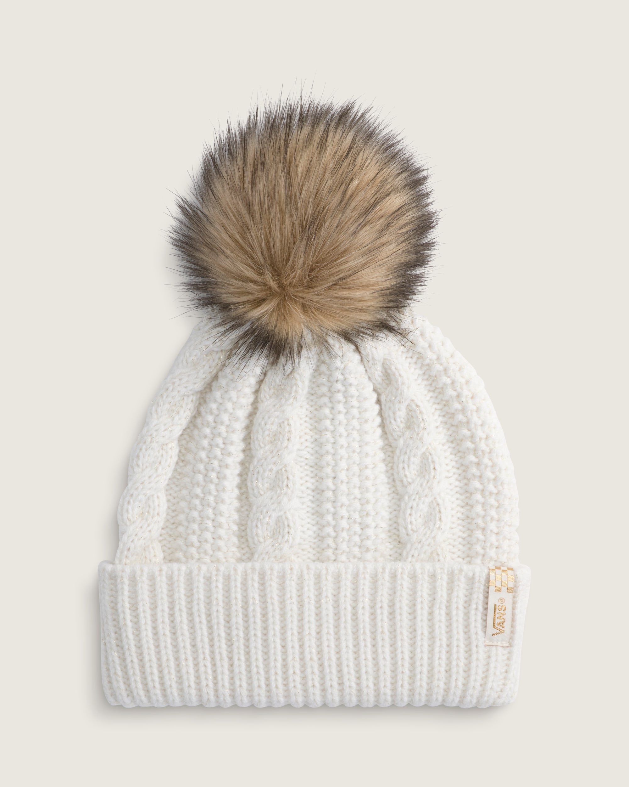 Cable Knit Pom Beanie