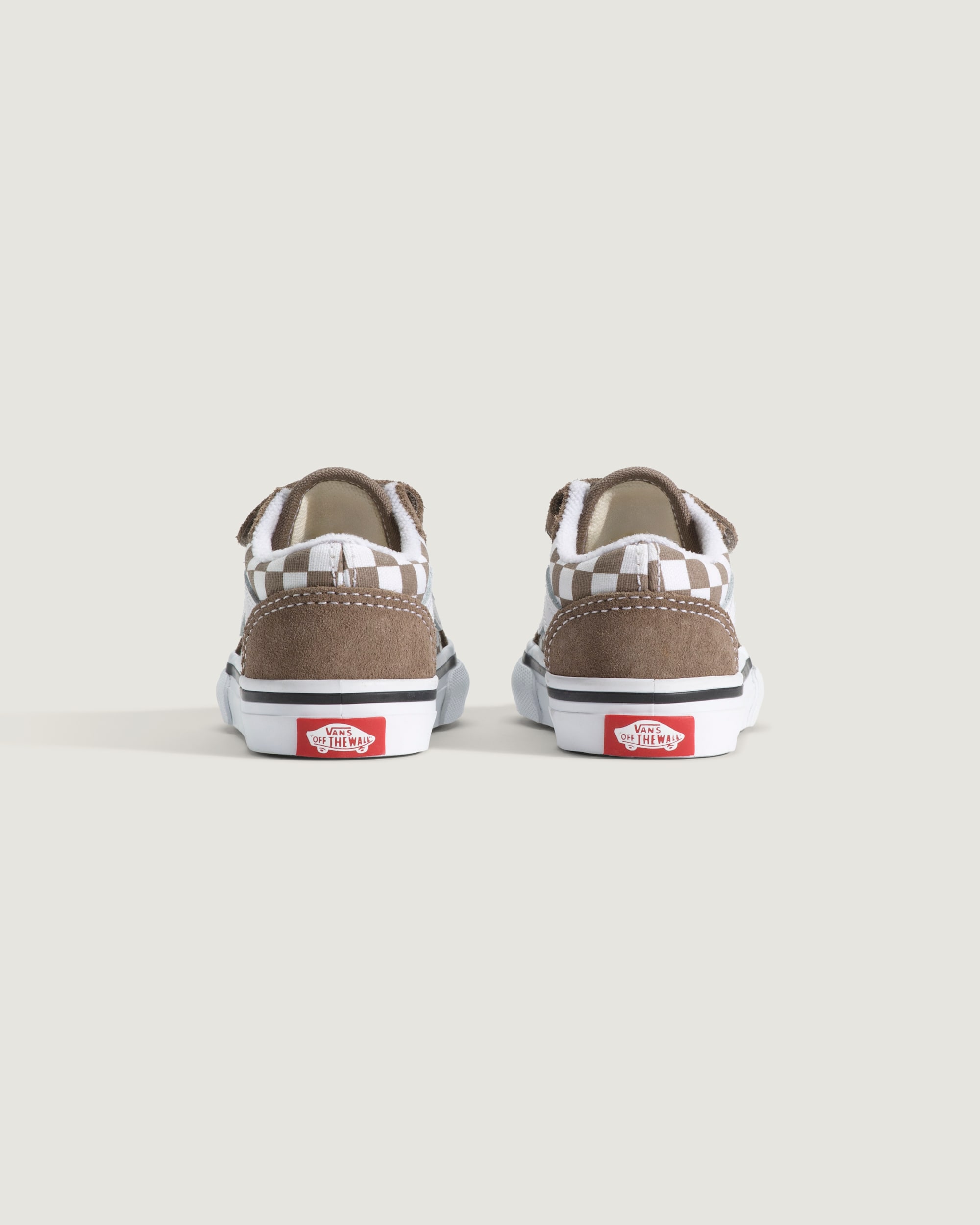 Toddler Old Skool V Checkerboard Shoe VANS Checkerboard Walnut Brown ALT3