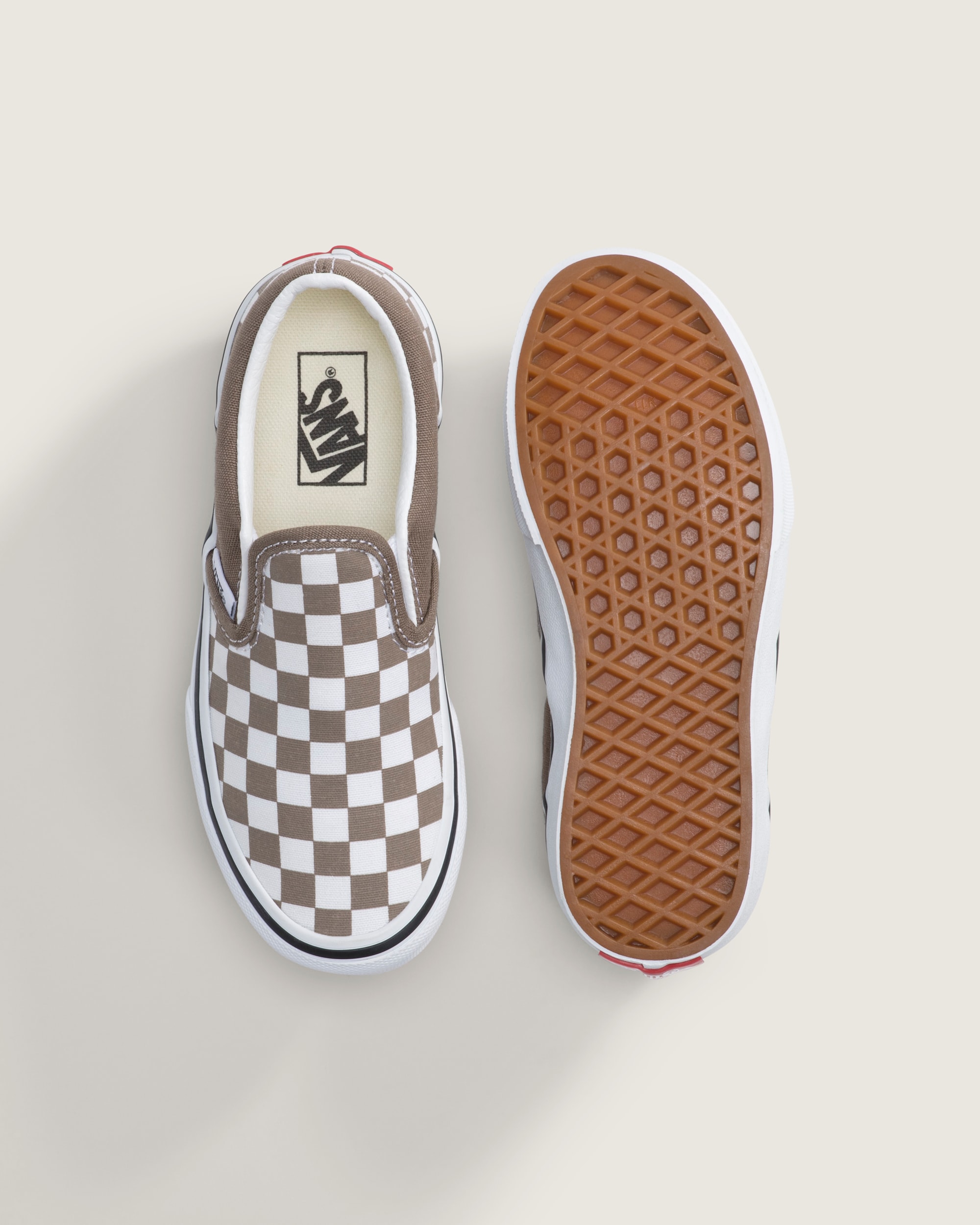 Little Kids Classic SlipOn Checkerboard Shoe VANS Checkerboard Walnut Brown ALT2