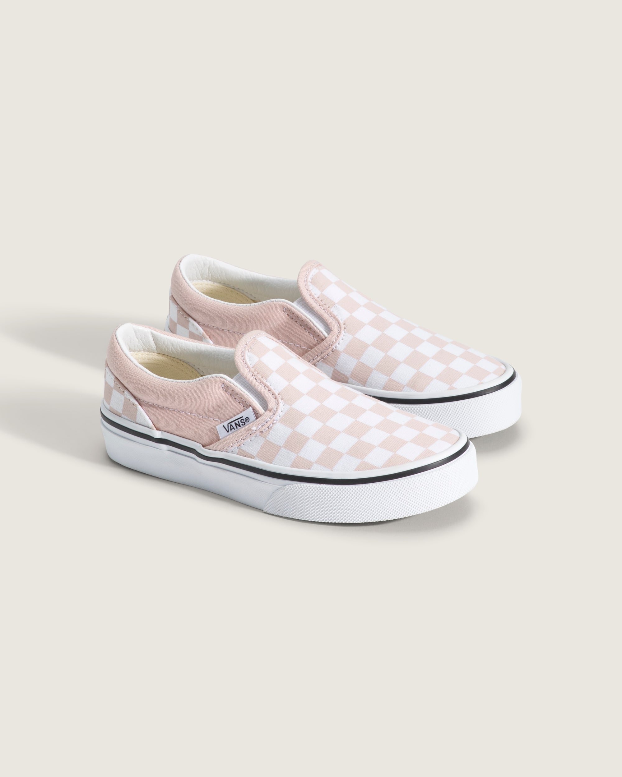 Little Kids Classic SlipOn Checkerboard Shoe VANS Checkerboard Sepia Rose Pink ALT1