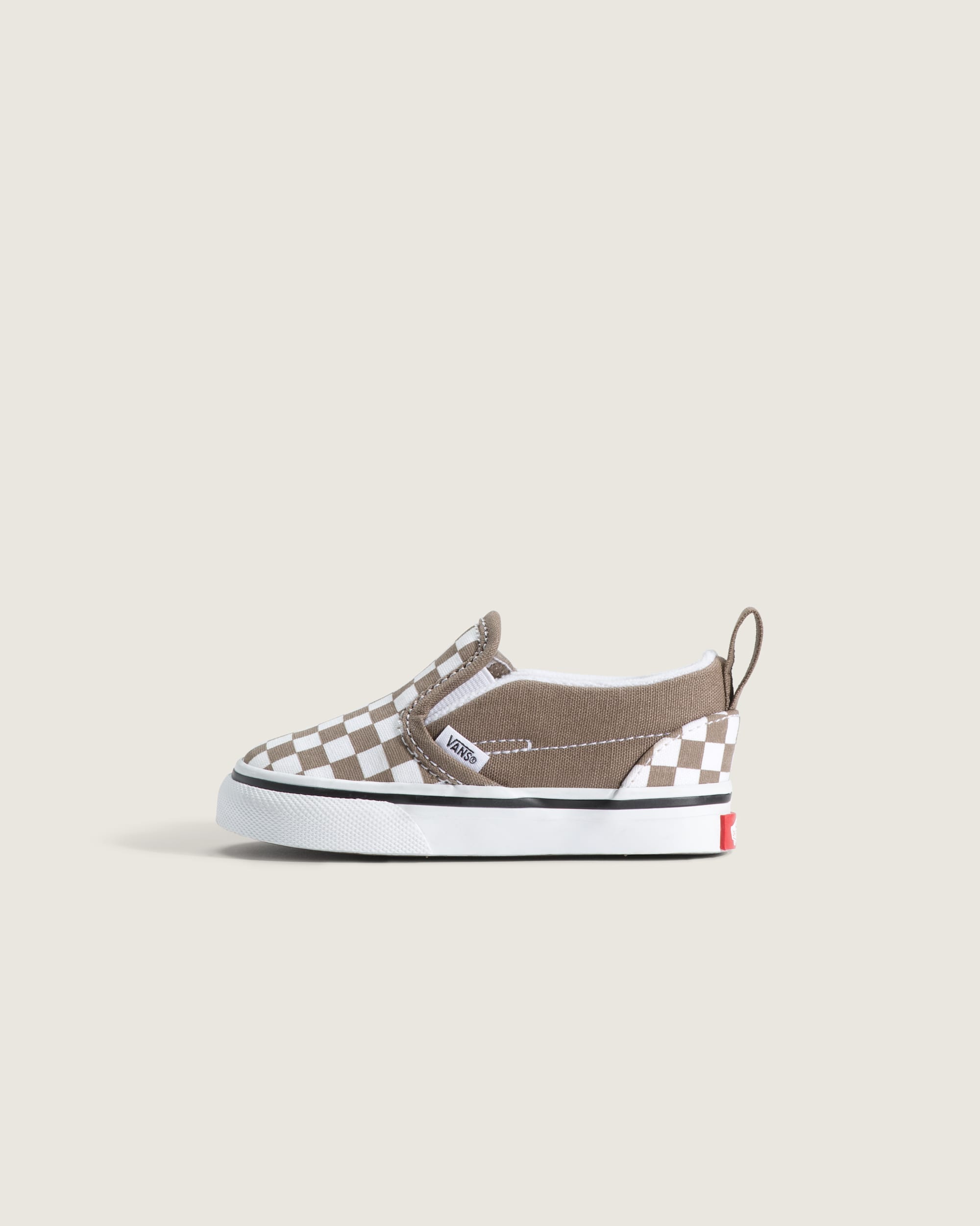 Toddler SlipOn V Checkerboard Shoe VANS Checkerboard Walnut Brown HERO