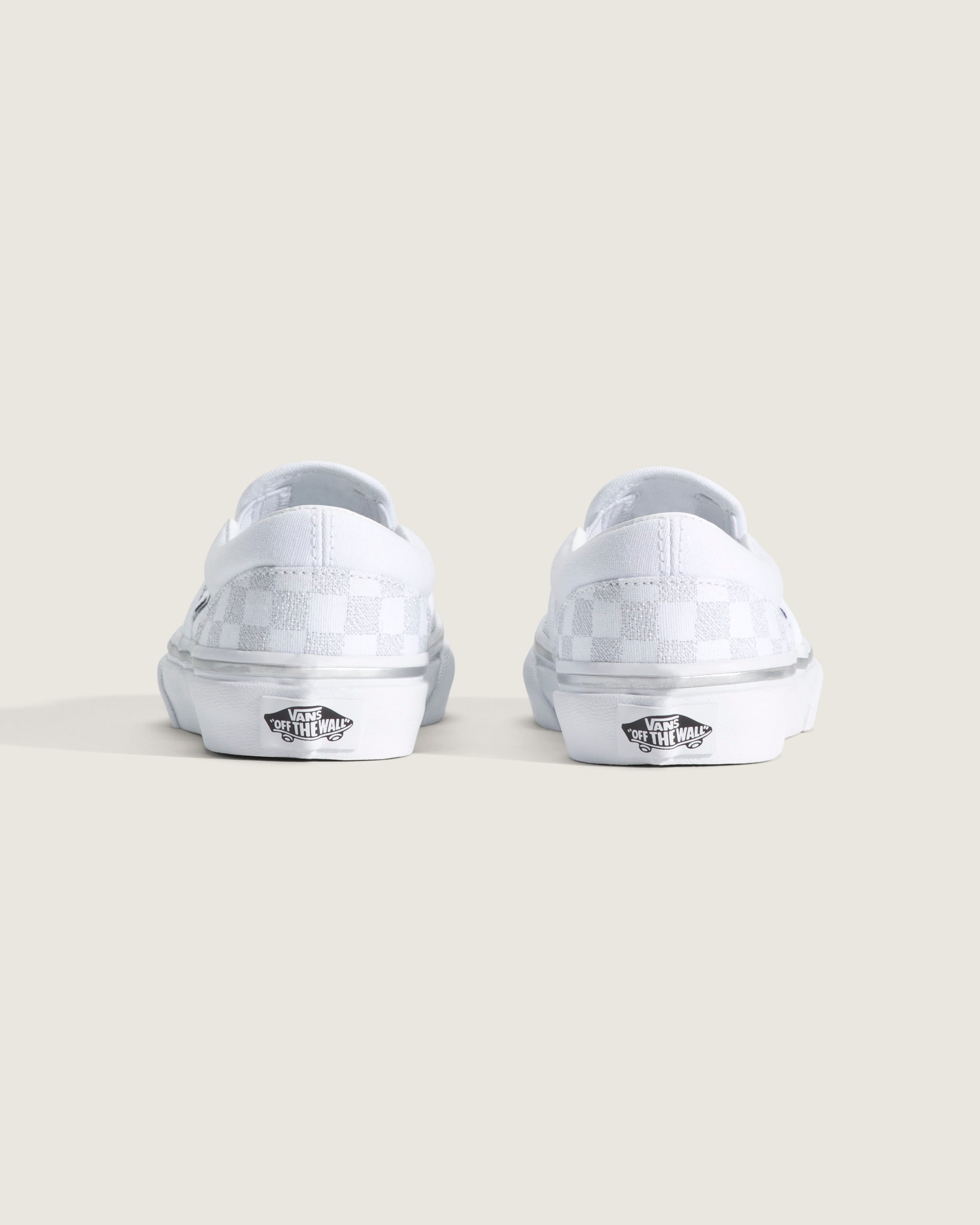 Little Kids Classic SlipOn Checkerboard Shoe VANS Checkerboard Silver Grey ALT3