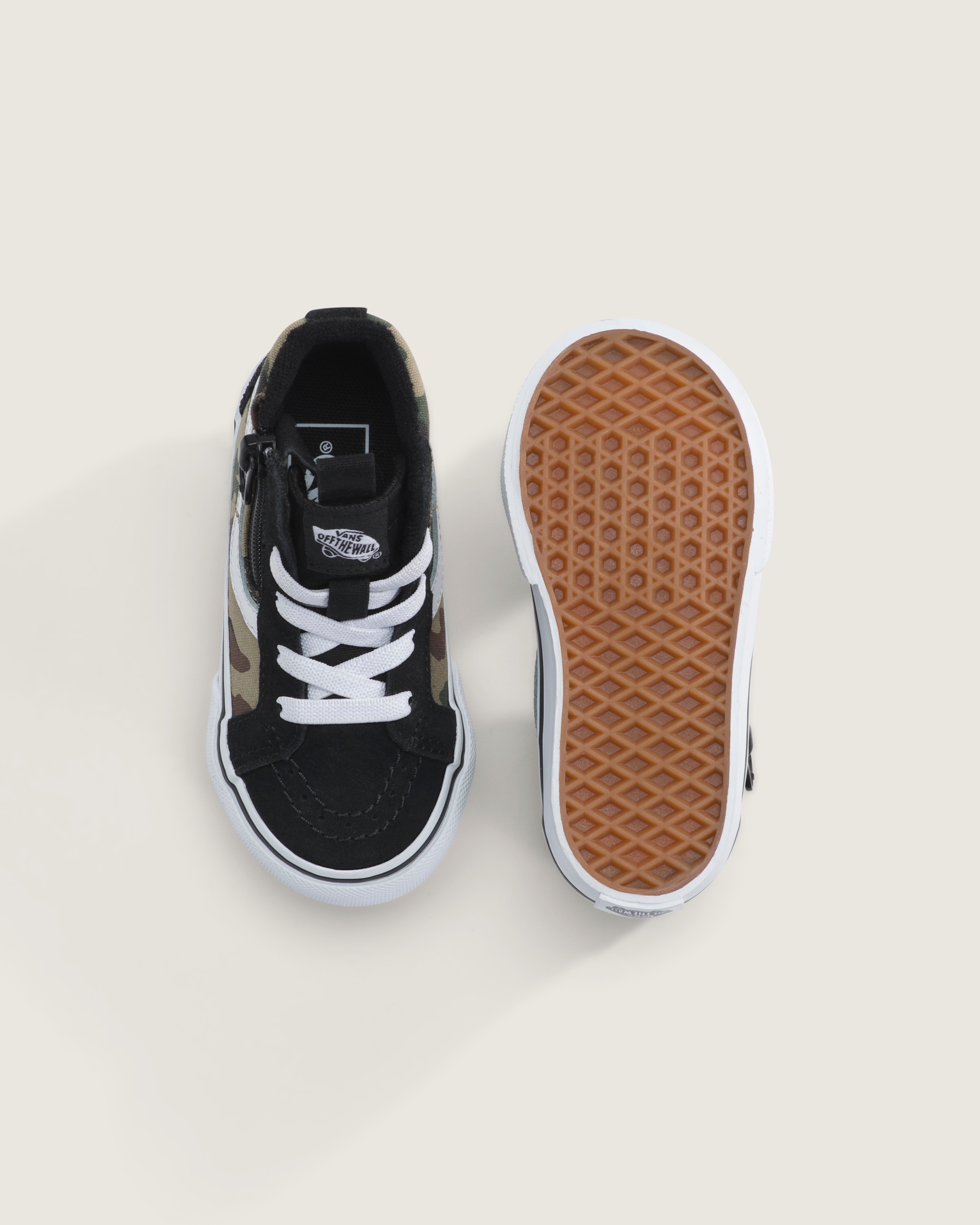 Toddler SK8Hi Side Zip Shoe VANS Camo Black  Green ALT2