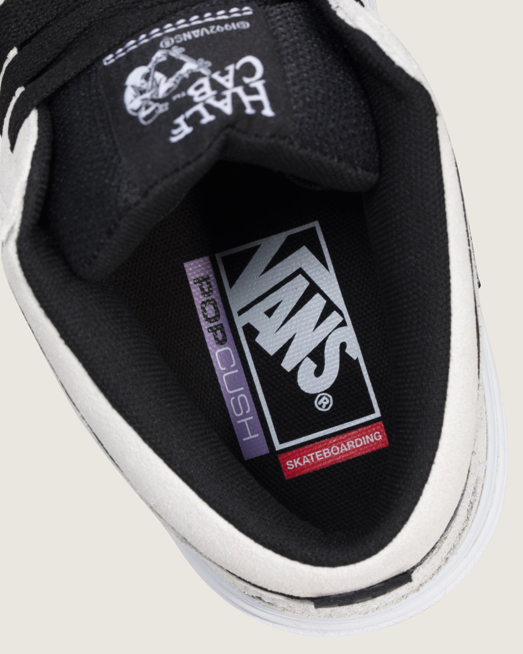 Skate Half Cab Wafflecup Shoe VANS White  Black ALT4