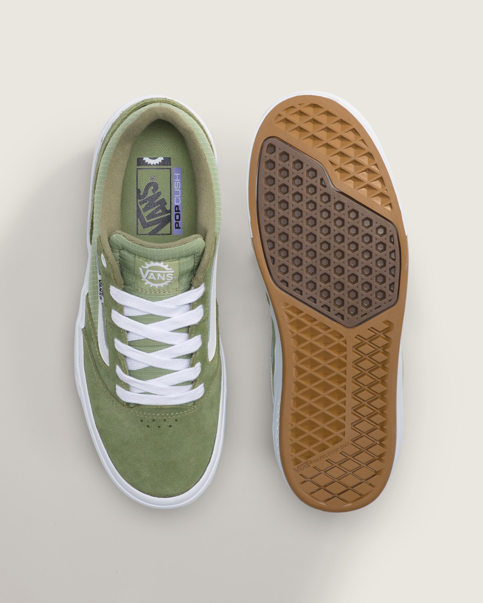 BMX Proof Wafflecup Shoe VANS Olive Green  White ALT2