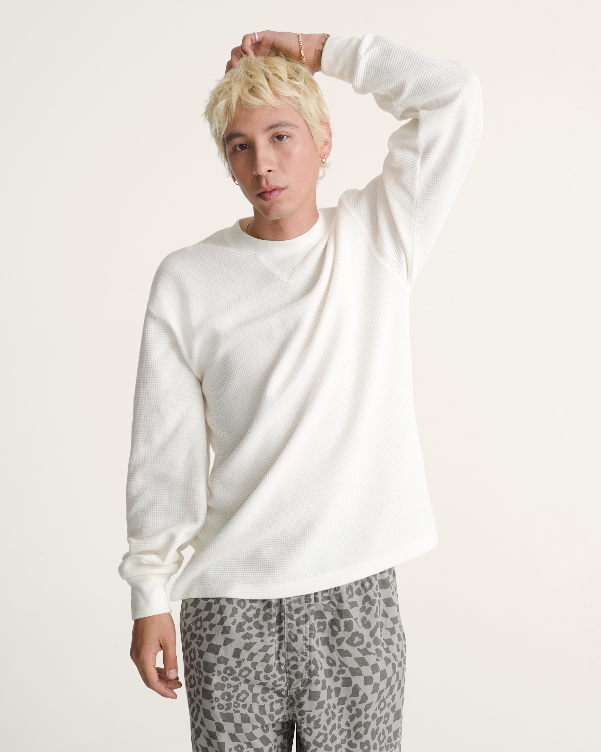 Navigate Long Sleeve Thermal Shirt VANS Egret White ALT1