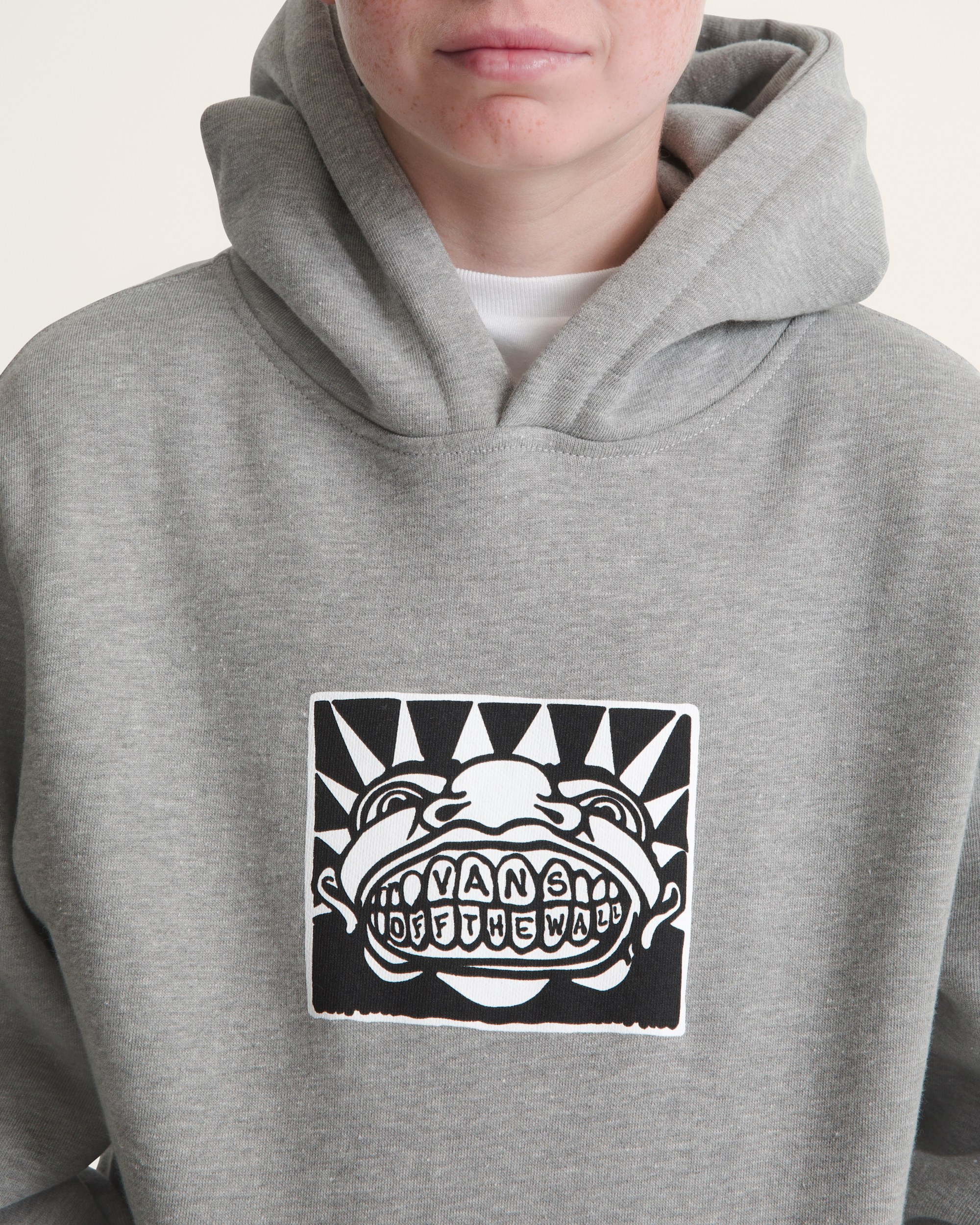 Kids Vans Mouf Pullover Hoodie VANS Cement Heather Grey ALT5