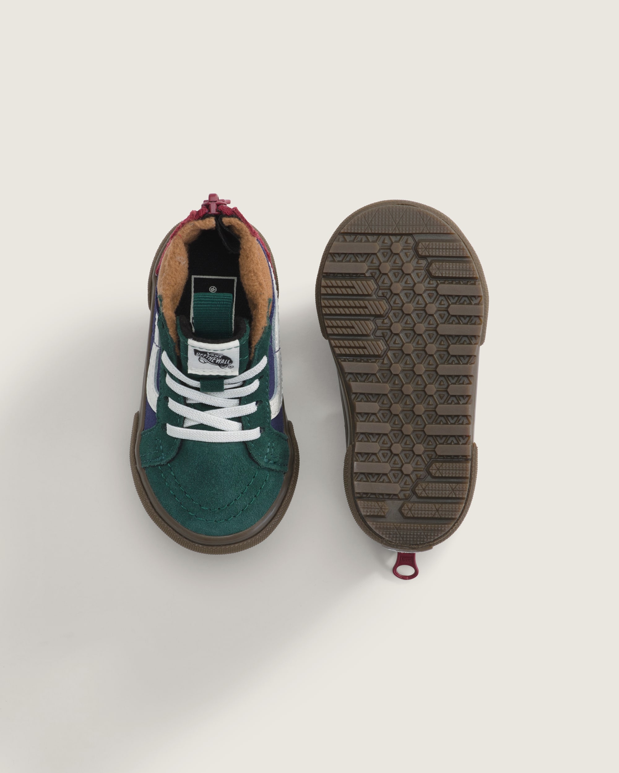 Toddler Sk8Hi Zip Water Resistant Gum Shoe VANS Blue  Green ALT2