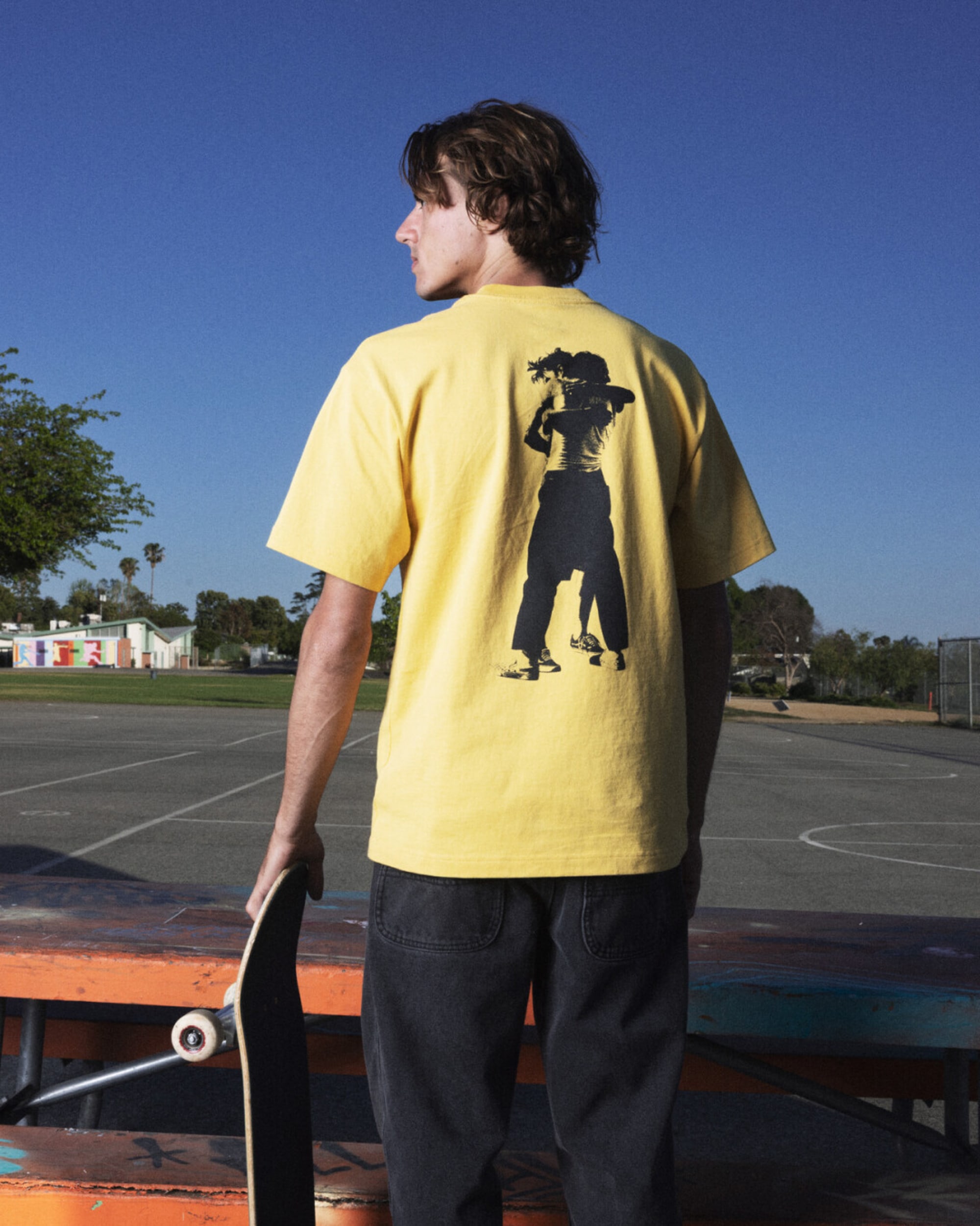 Skate Hug TShirt by Atiba Jefferson VANS Atiba Spicy Mustard Yellow ALT1