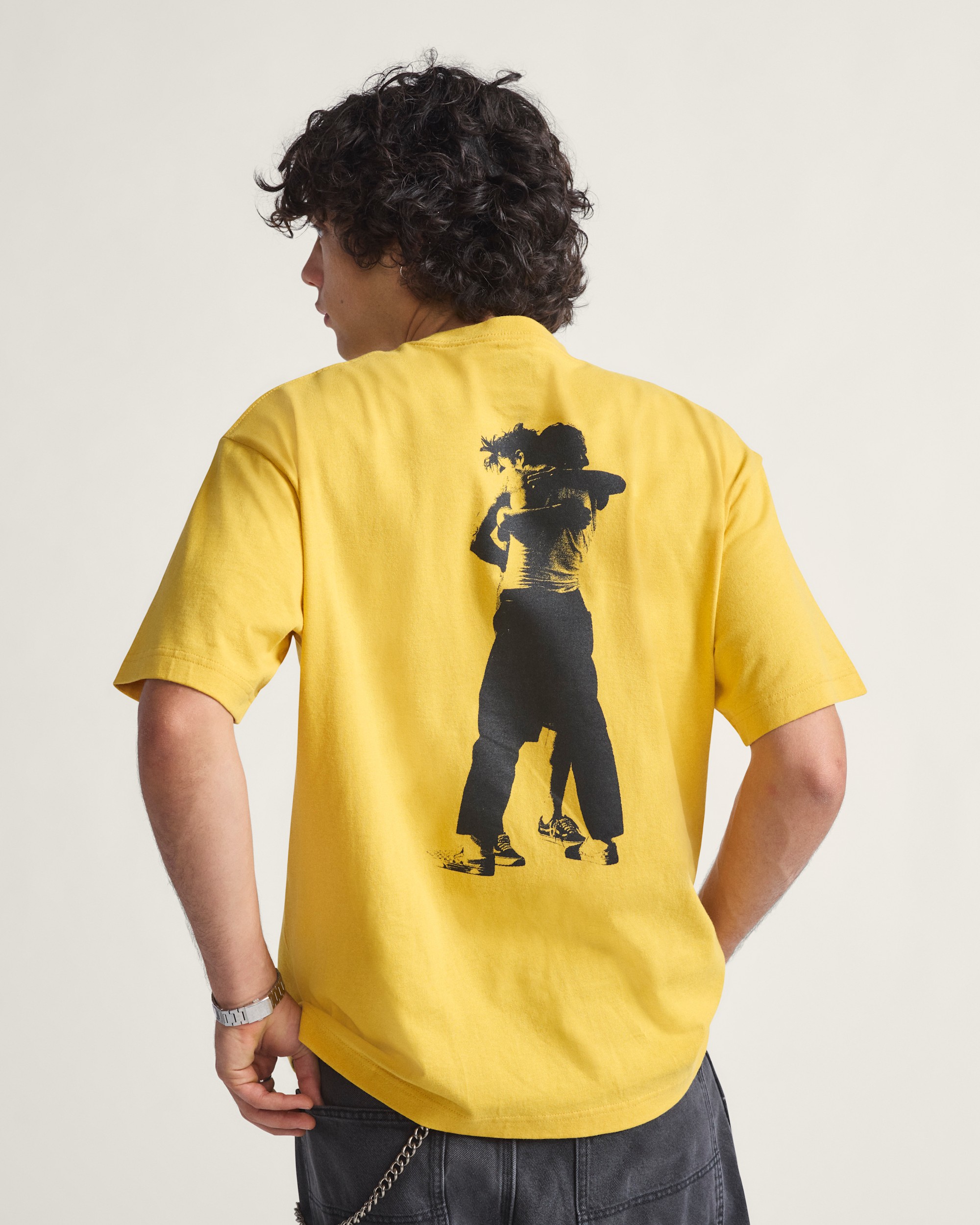 Skate Hug TShirt by Atiba Jefferson VANS Atiba Spicy Mustard Yellow ALT3