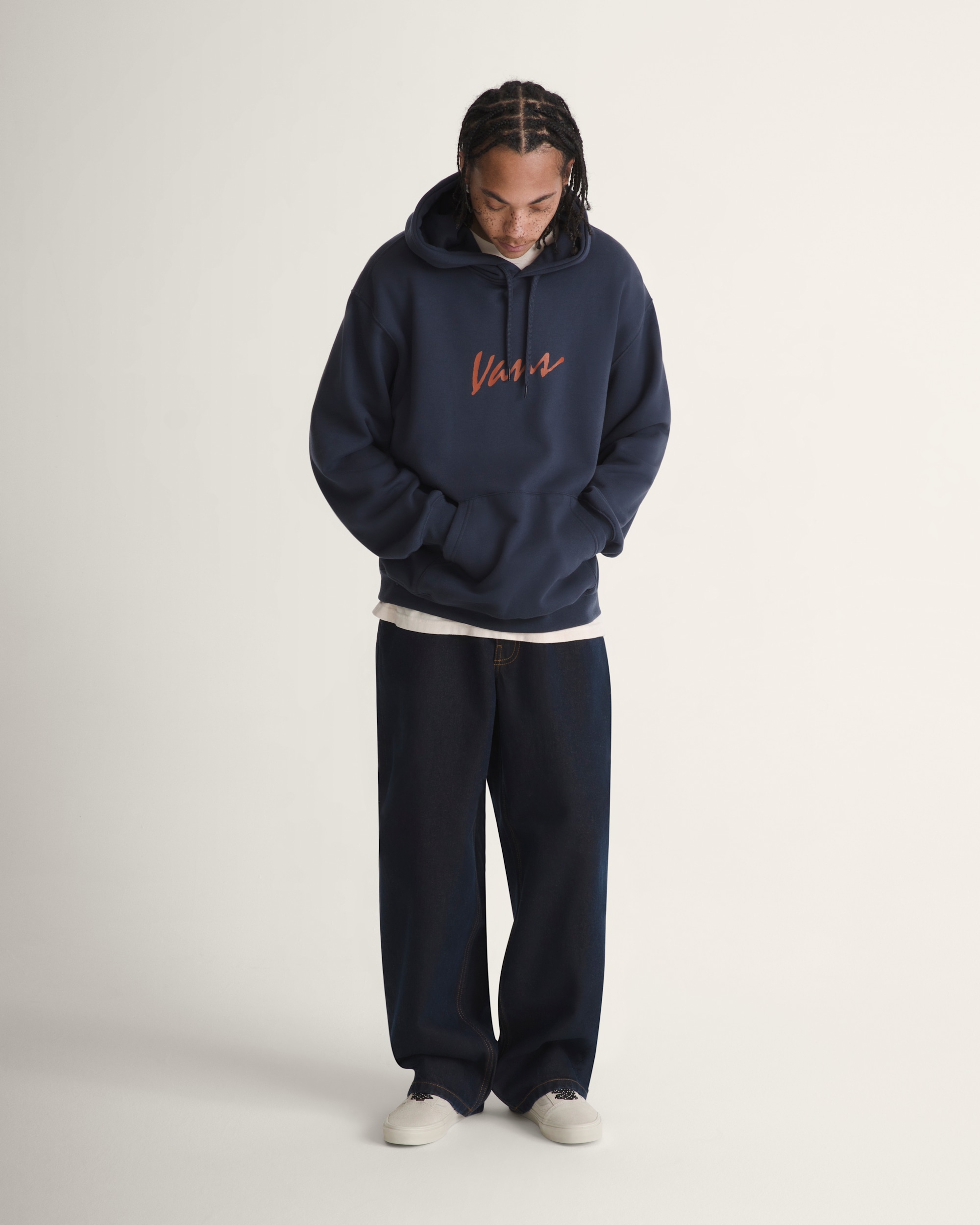 Scripted Vans Pullover Hoodie VANS Parisian Night Blue ALT4
