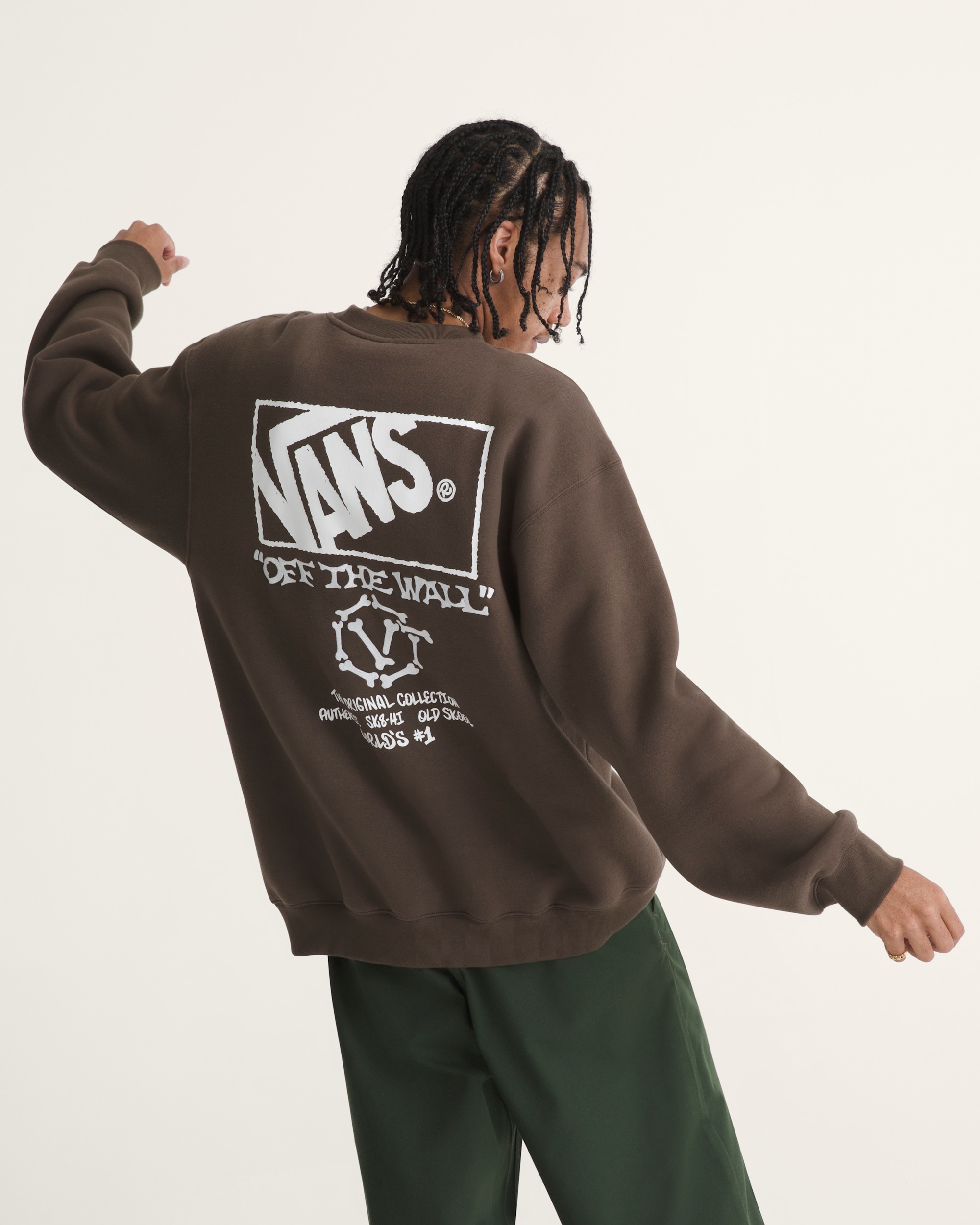 Circle Bones Formula Crew Sweatshirt VANS Coal Brown ALT3