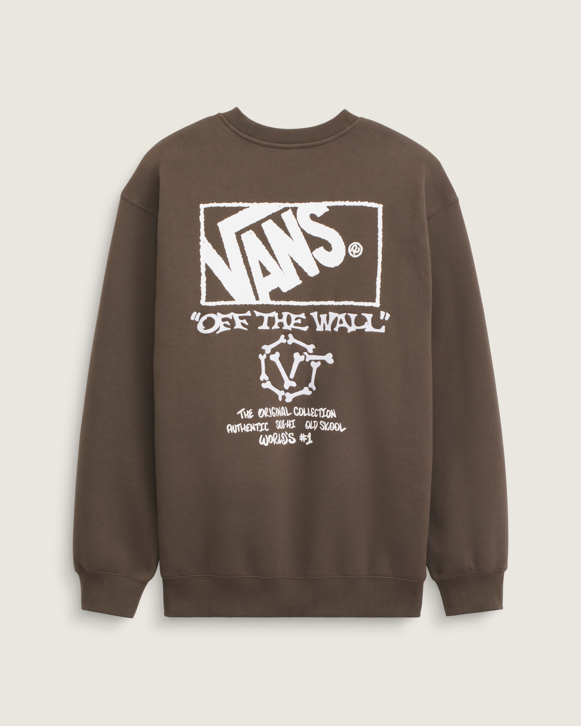 Circle Bones Formula Crew Sweatshirt VANS Coal Brown HERO