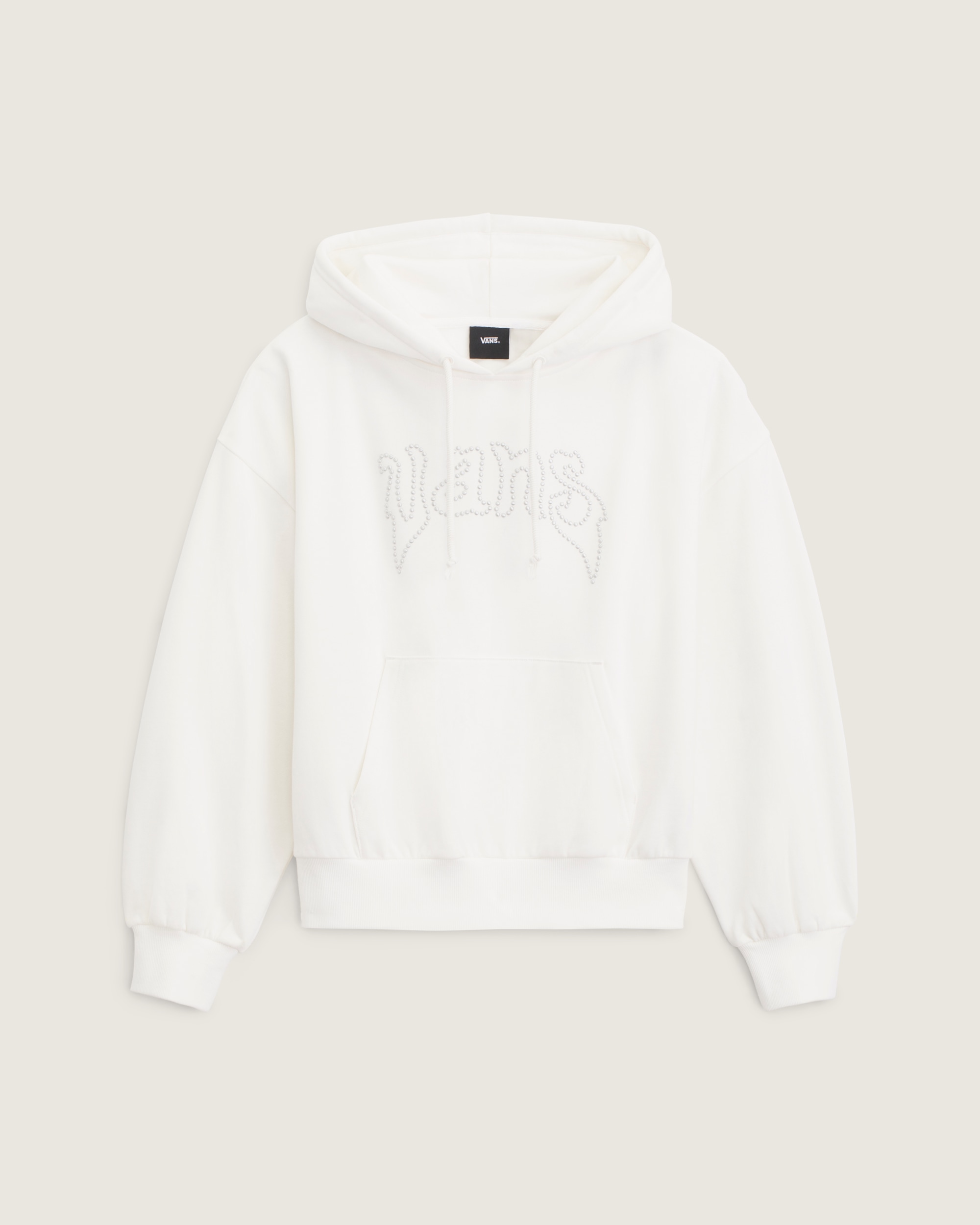 Pearls Logo Retro Pullover Sweatshirt VANS Marshmallow White HERO