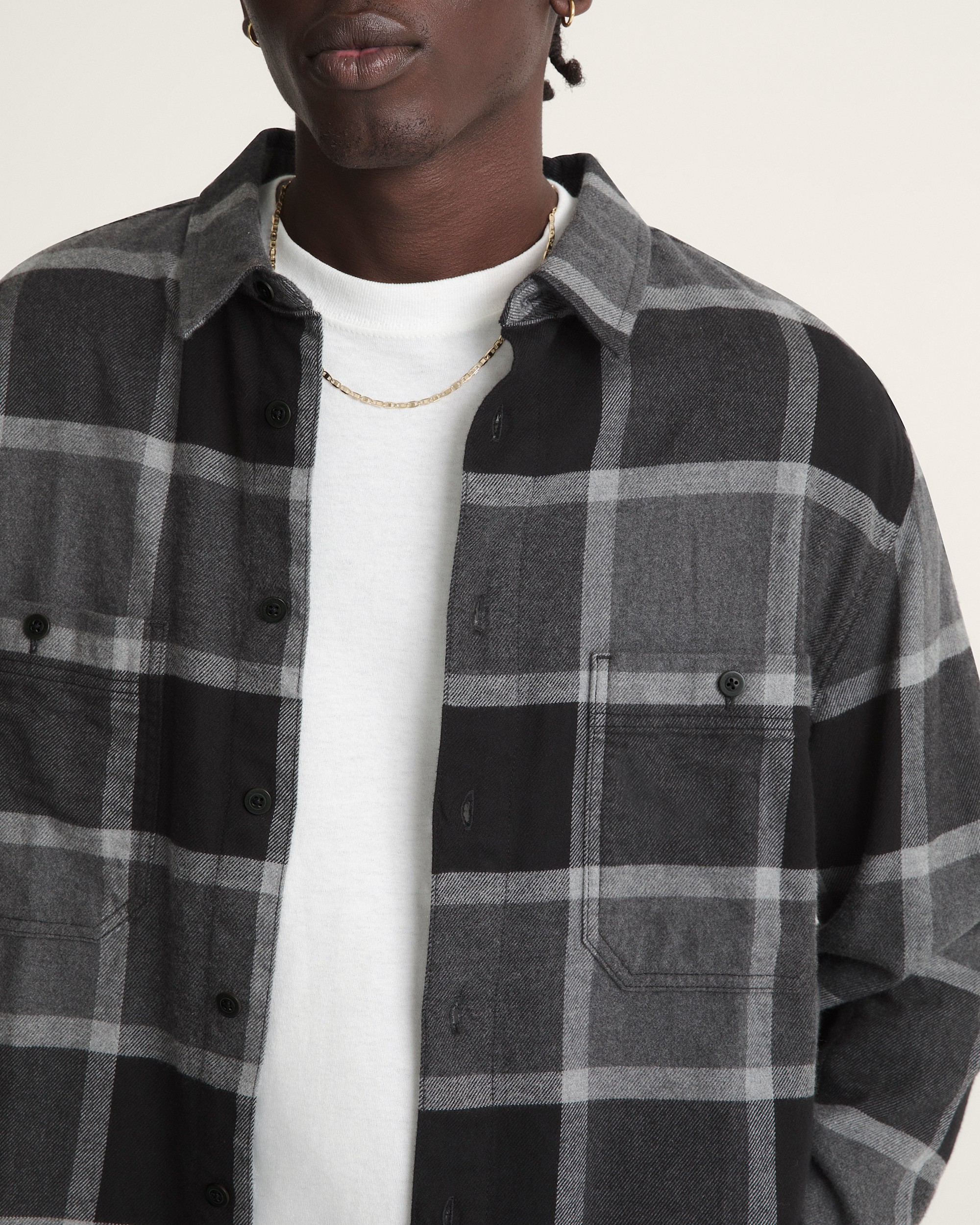 Larkspur Plaid Flannel Shirt in Asphalt Heather Grey | Vans