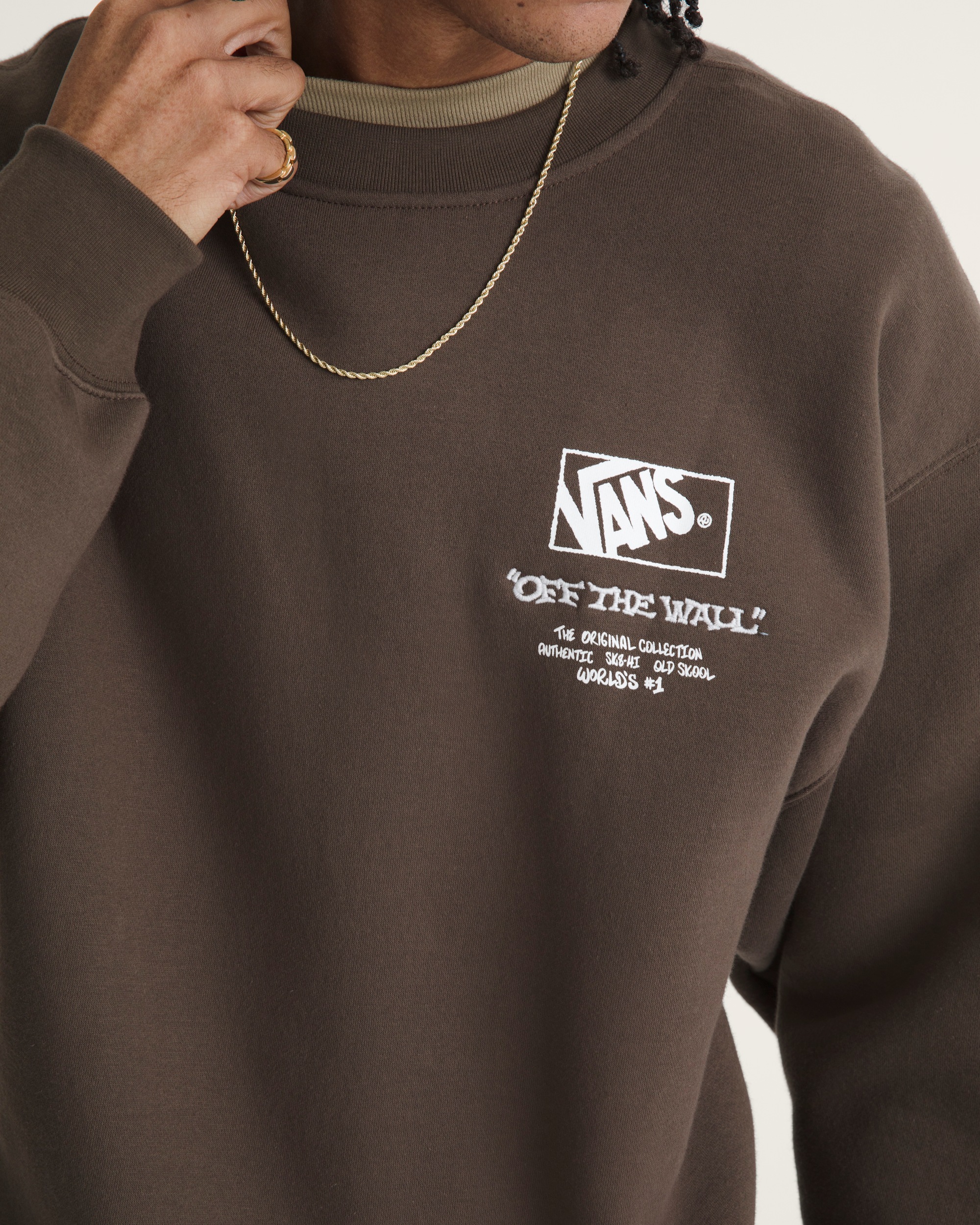 Circle Bones Formula Crew Sweatshirt VANS Coal Brown ALT5