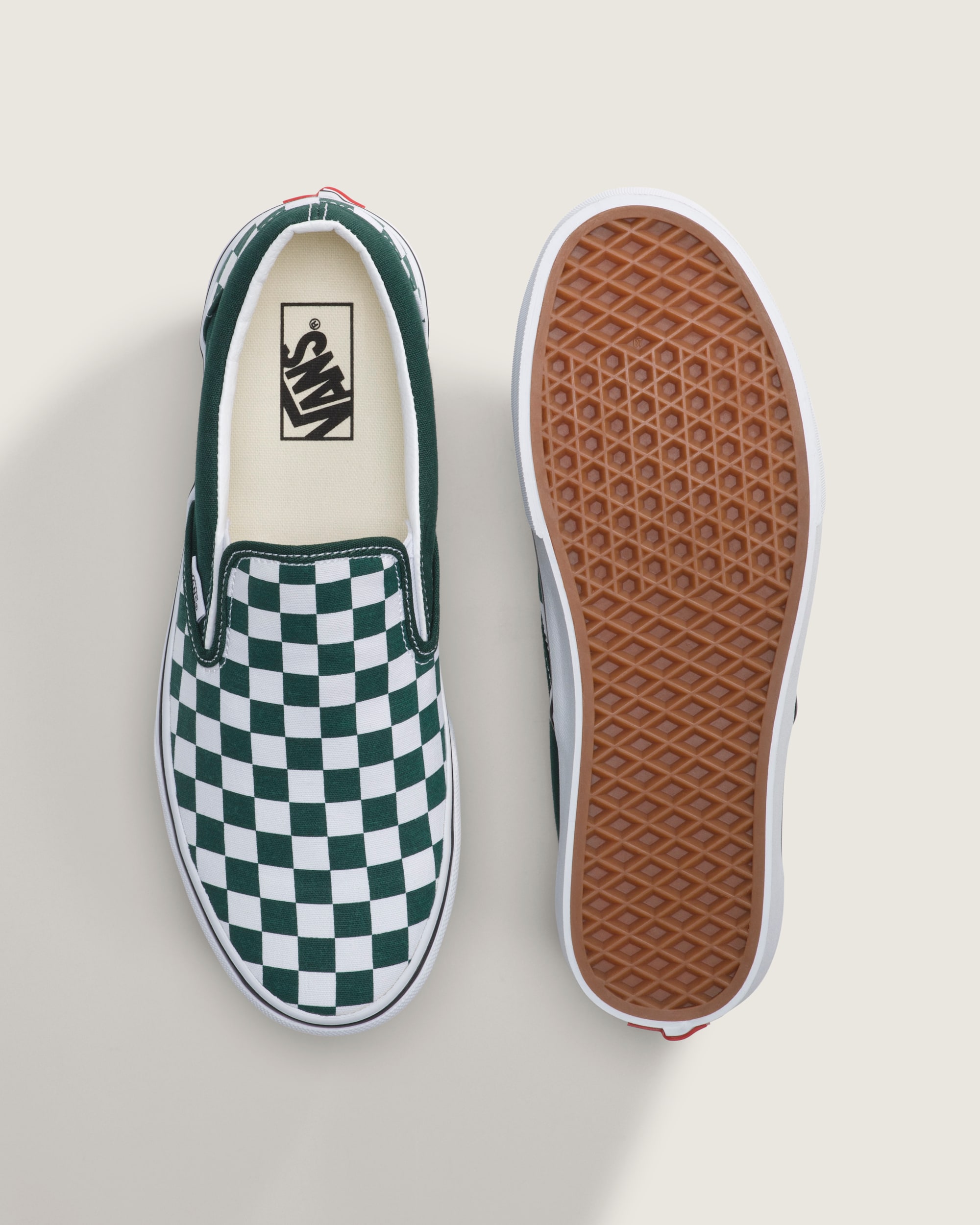 Classic Slip On Checkerboard Shoe VANS Emerald Green ALT2