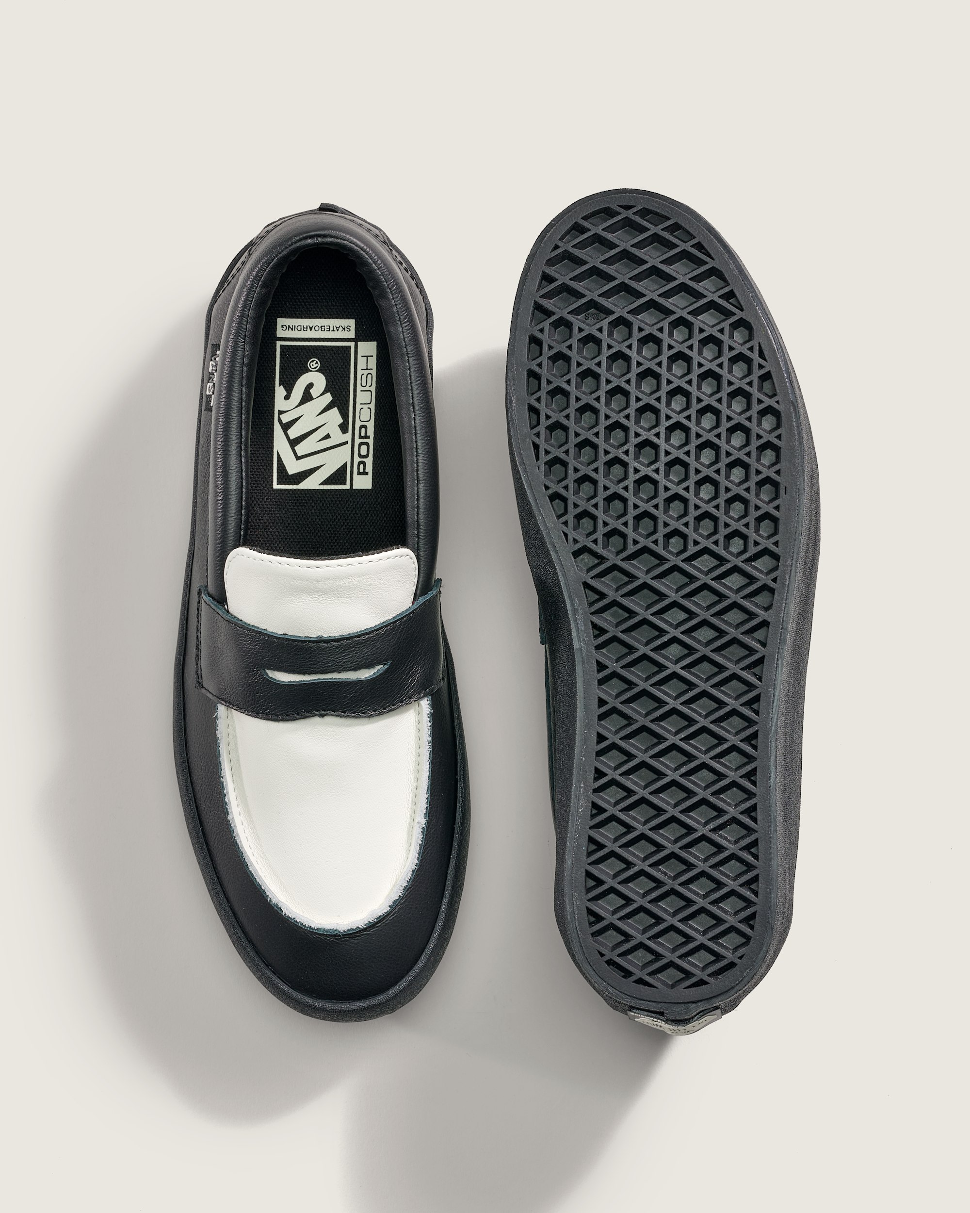 Skate Loafer Shoe VANS Black  White ALT2