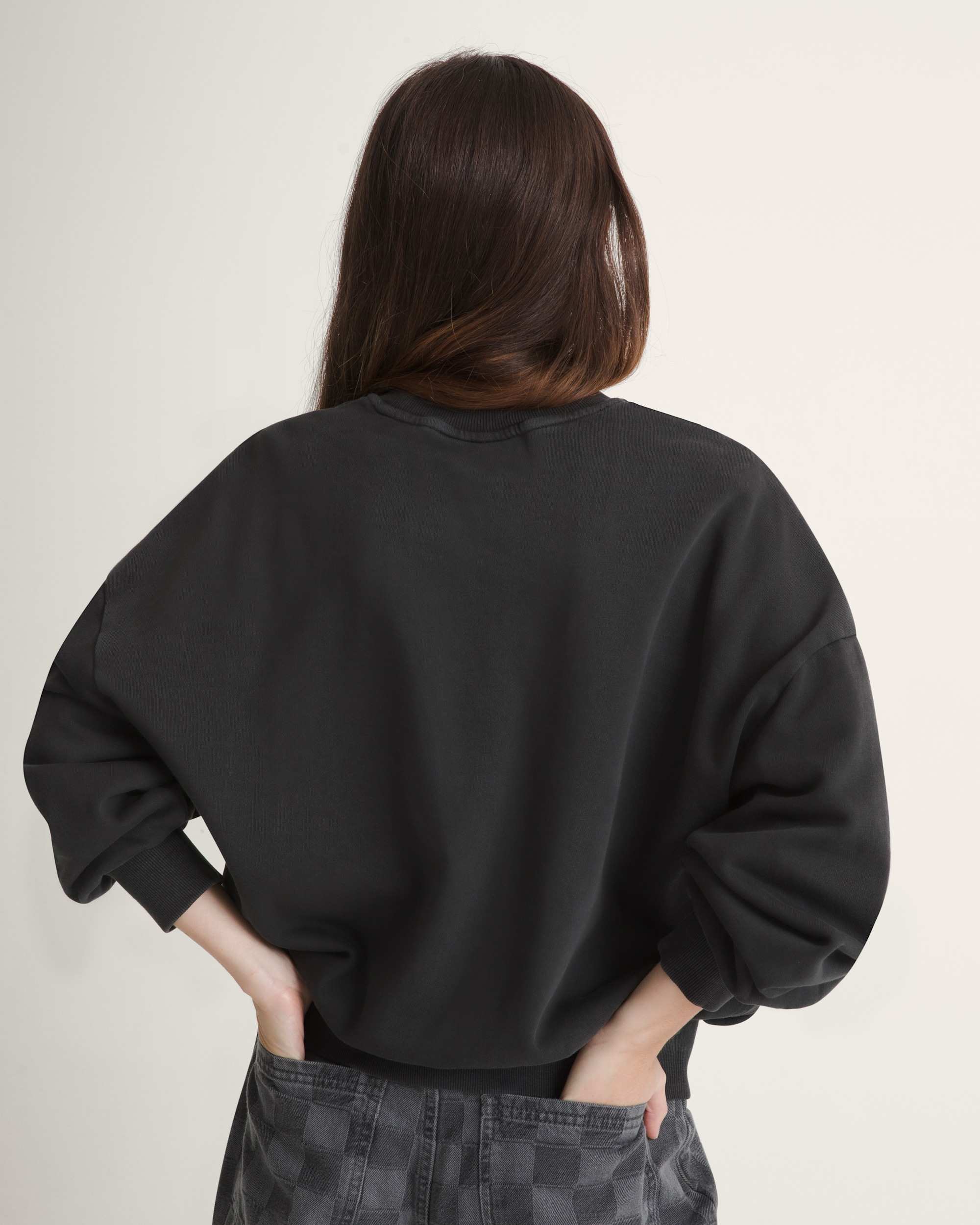 Retro Crew Sweatshirt VANS Black ALT1