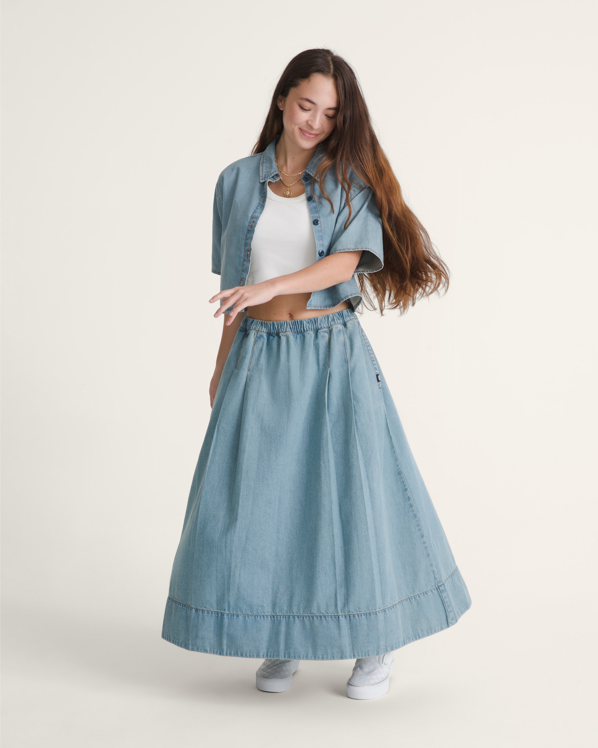 Francesca Full Skirt VANS True Navy Blue HERO