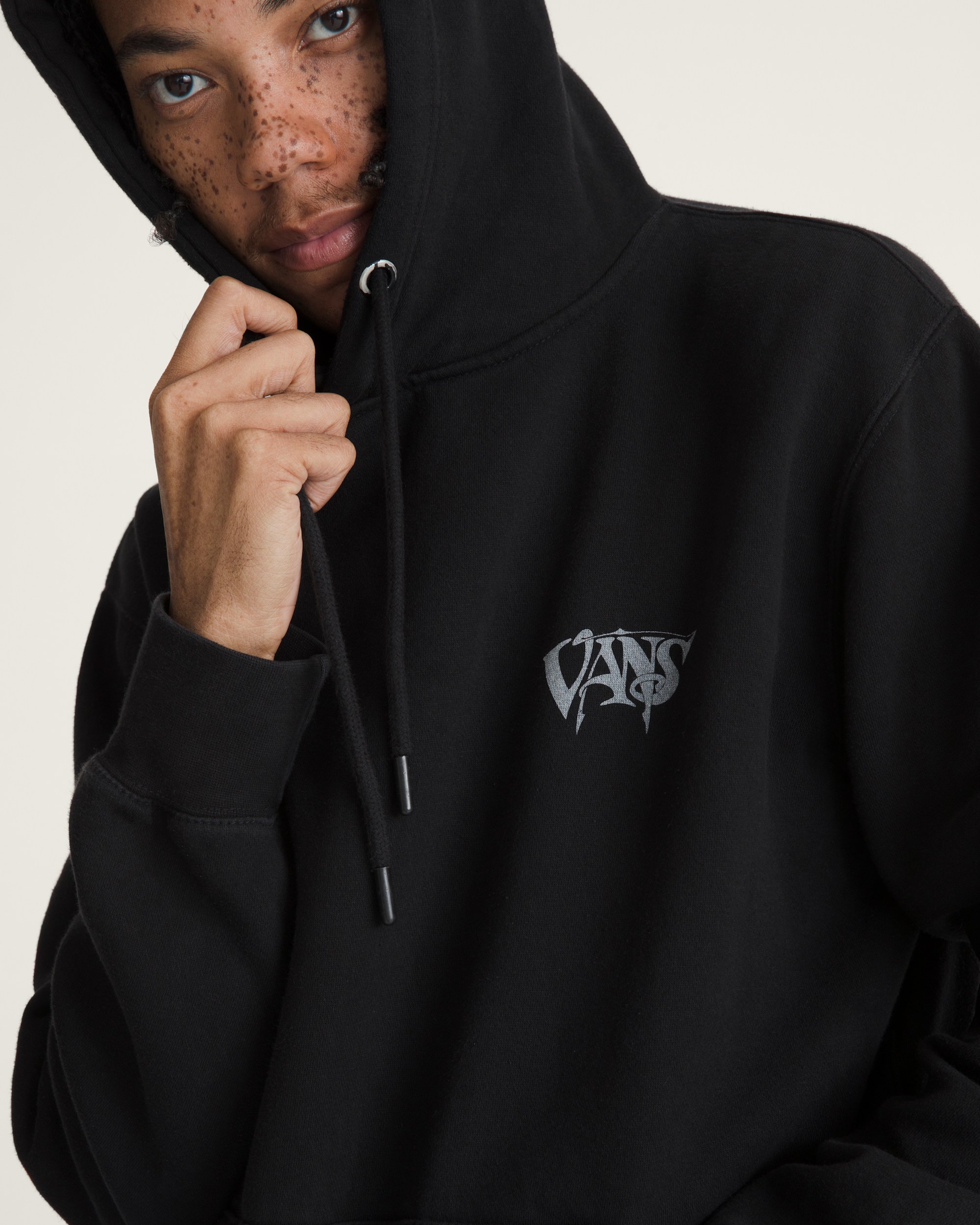 Waffle Shop Optic Eye Pullover Hoodie VANS Black ALT4