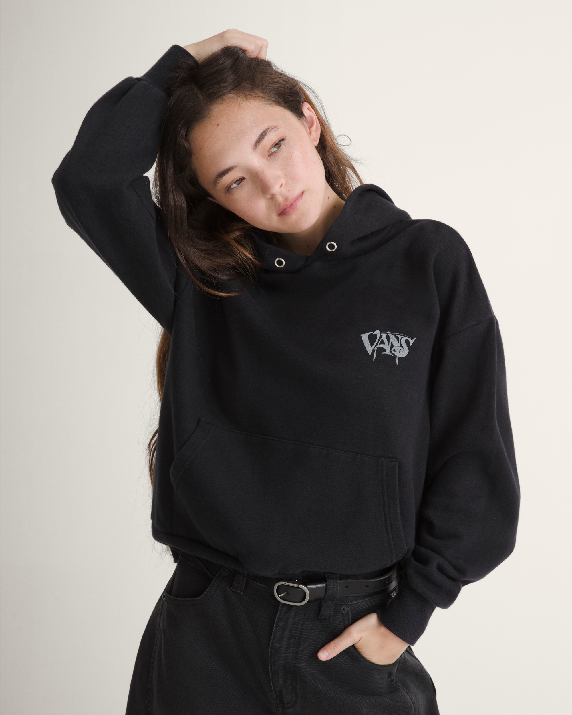 Waffle Shop Optic Eye Pullover Hoodie VANS Black ALT5