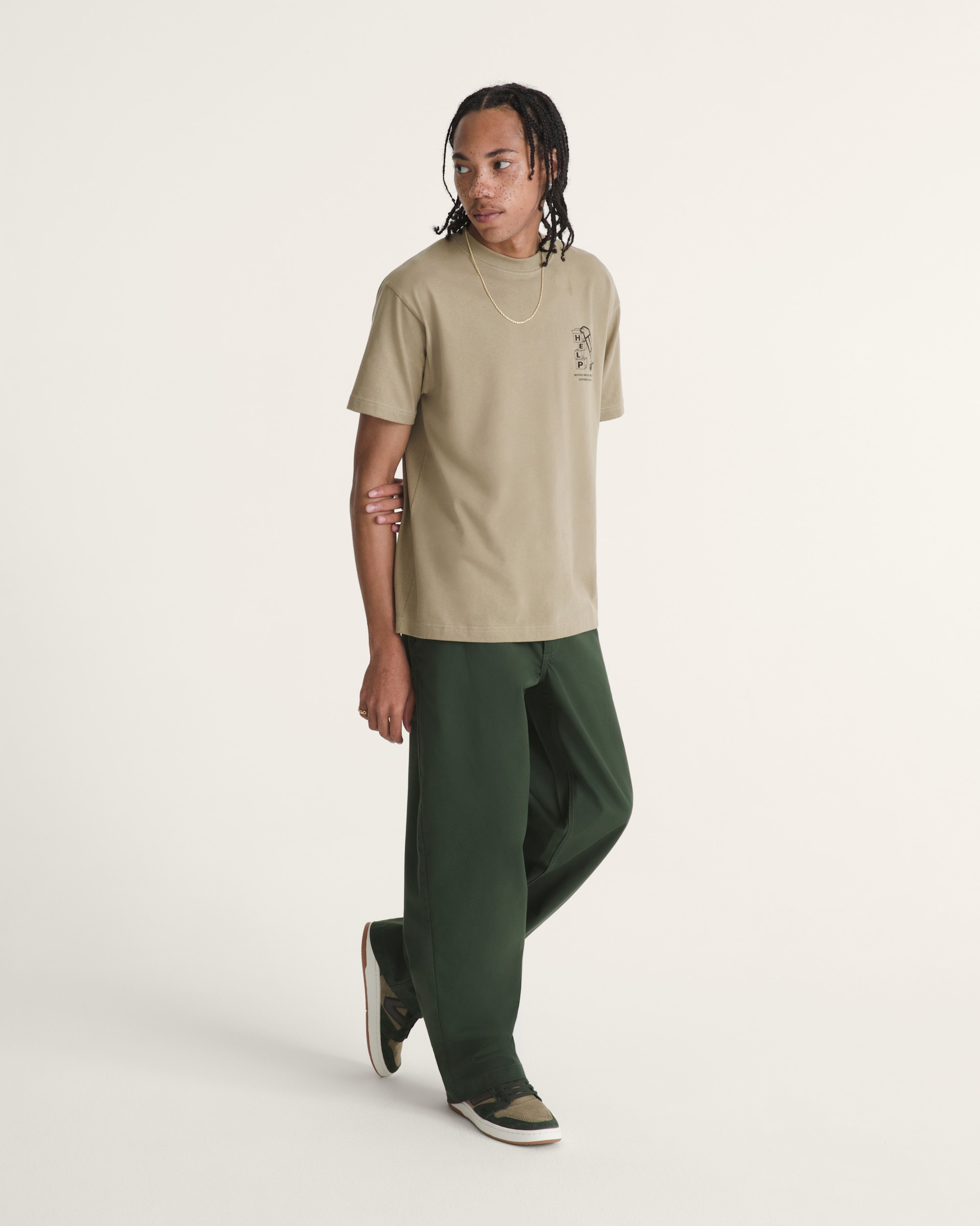 Authentic Chino Loose Pants VANS Dried Kelp Green ALT3