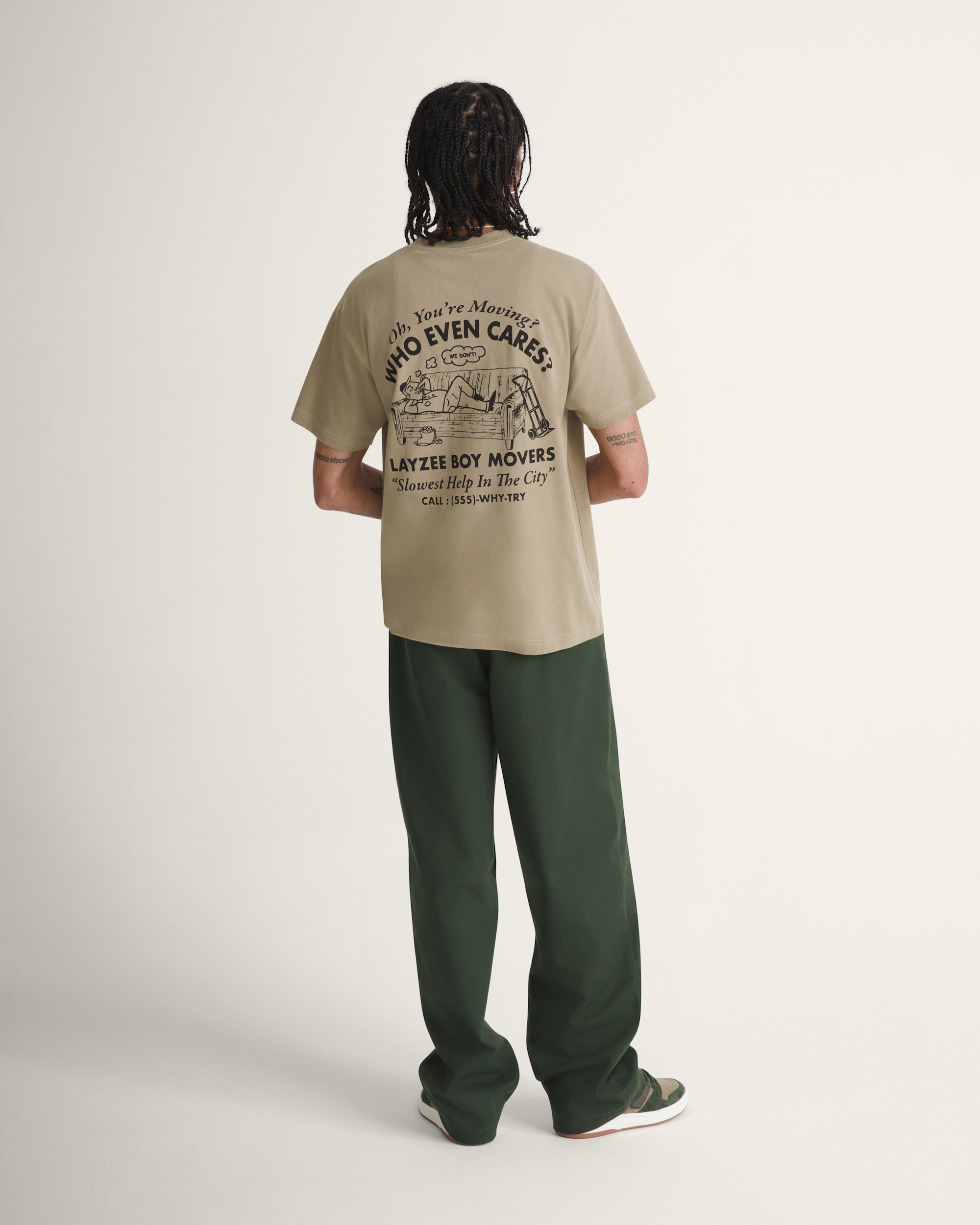 Authentic Chino Loose Pants VANS Dried Kelp Green ALT4