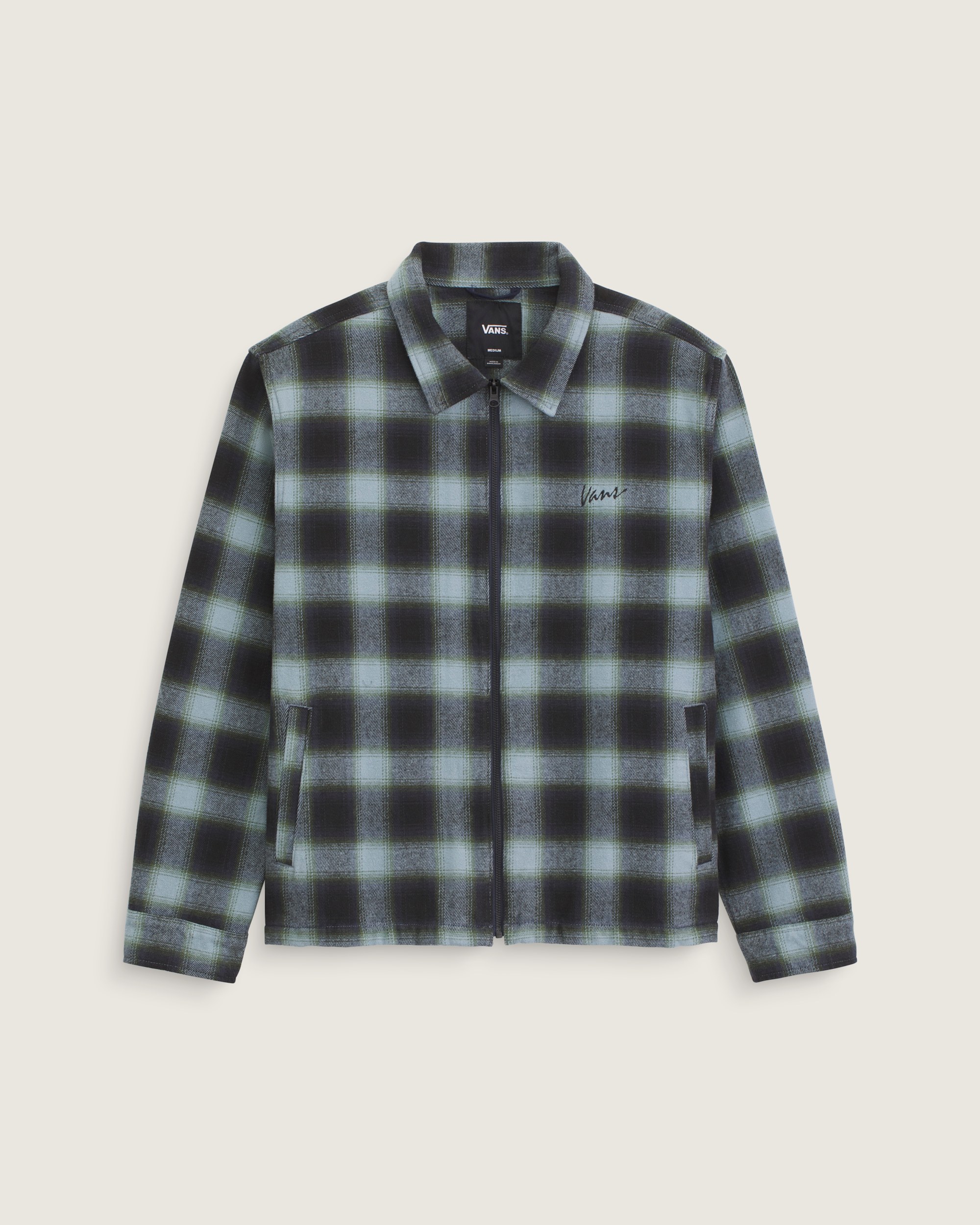 Crestmont Plaid Shacket VANS Parisian Night Blue HERO