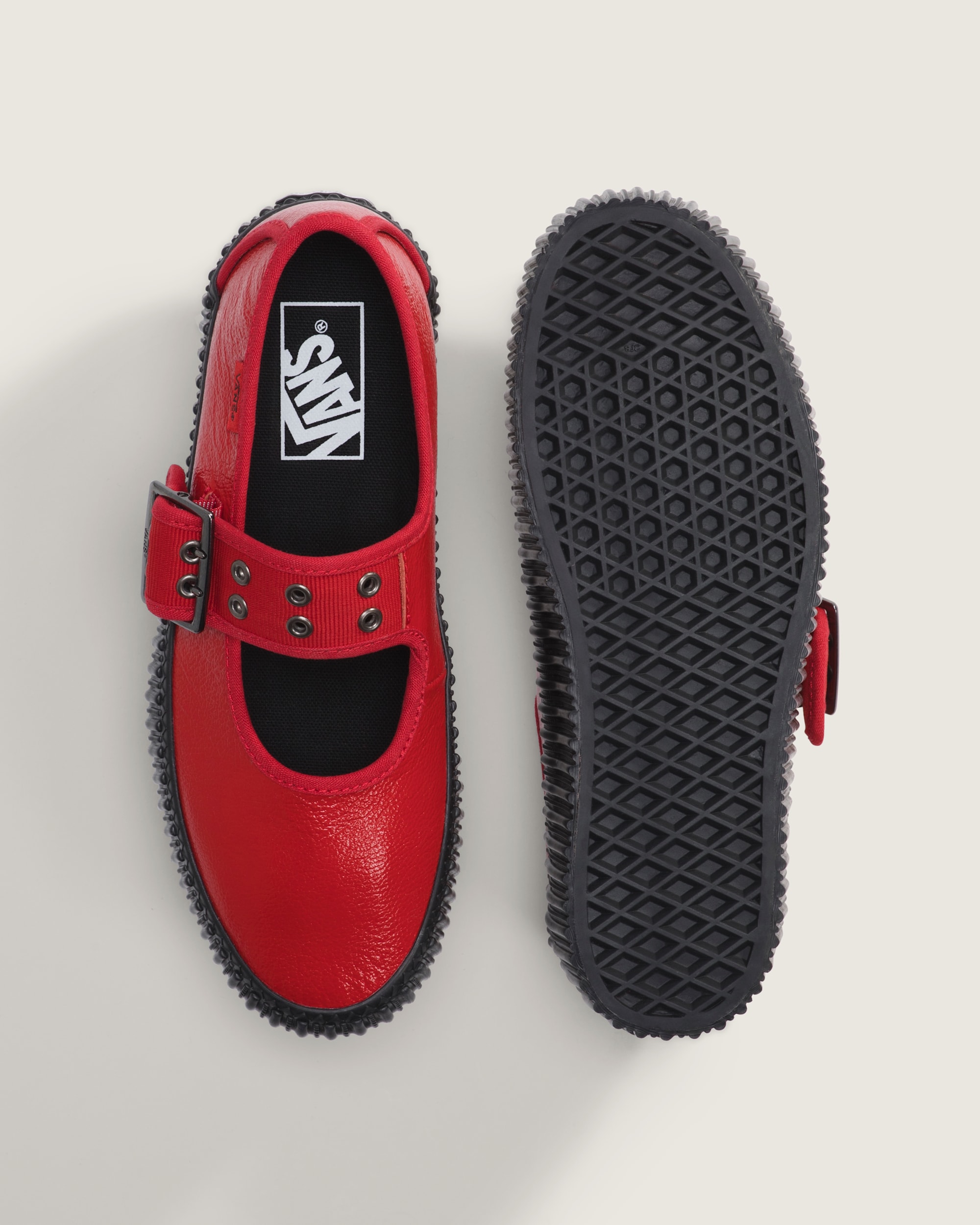 Mary Jane Creeper Shoe VANS Racing Red ALT2