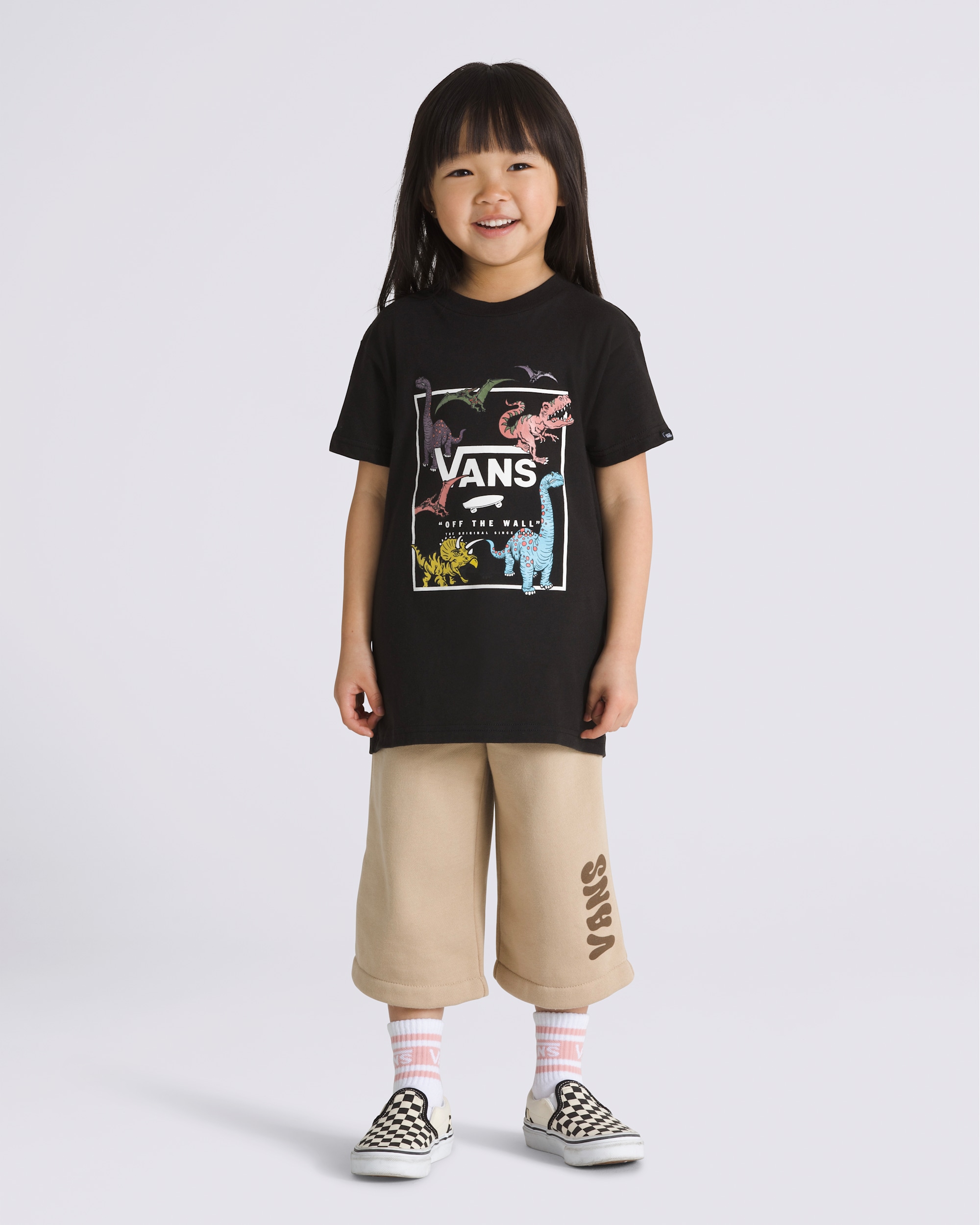 Little Kids Glow In The Dark Dino TShirt VANS Black ALT2