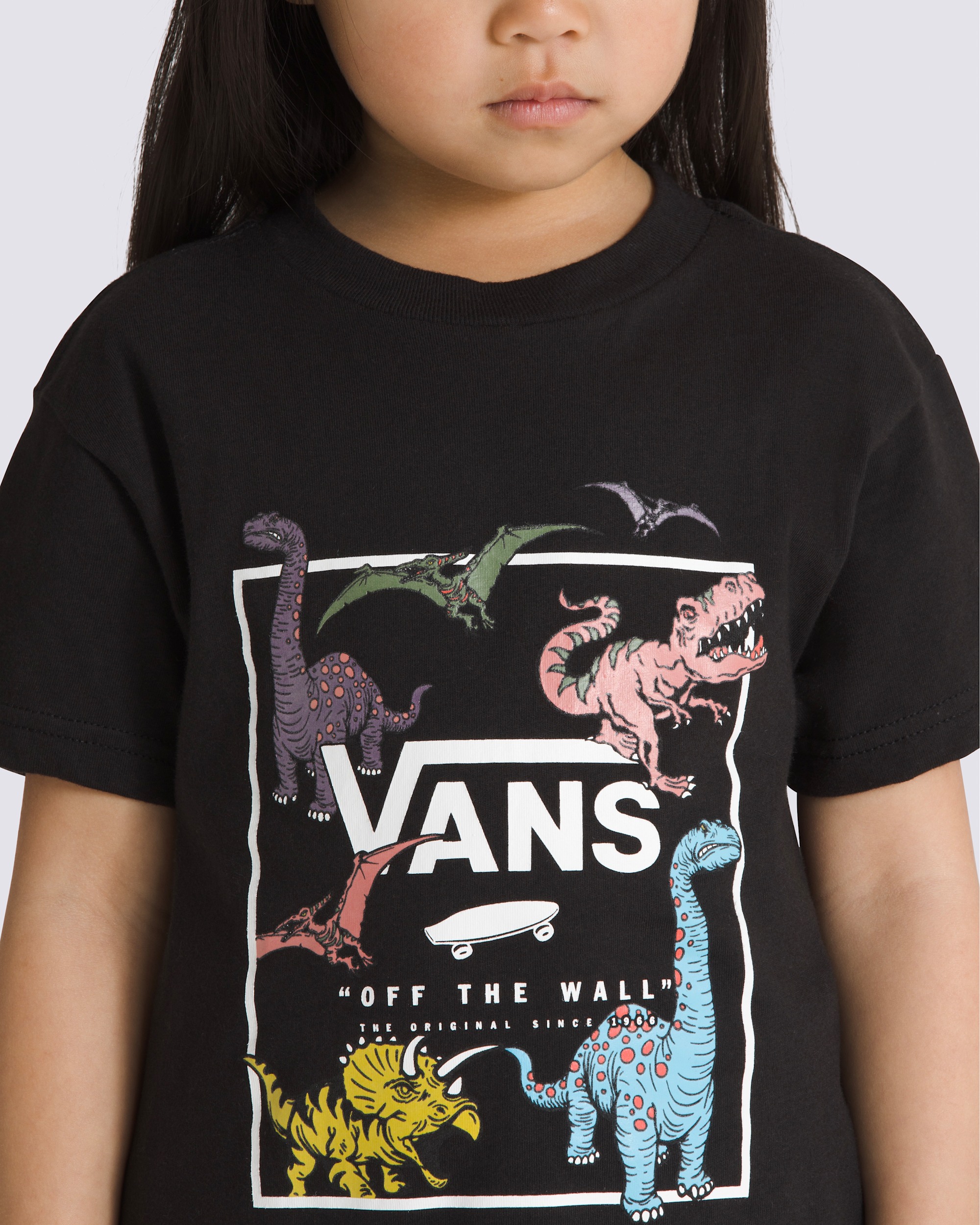 Little Kids Glow In The Dark Dino TShirt VANS Black ALT3