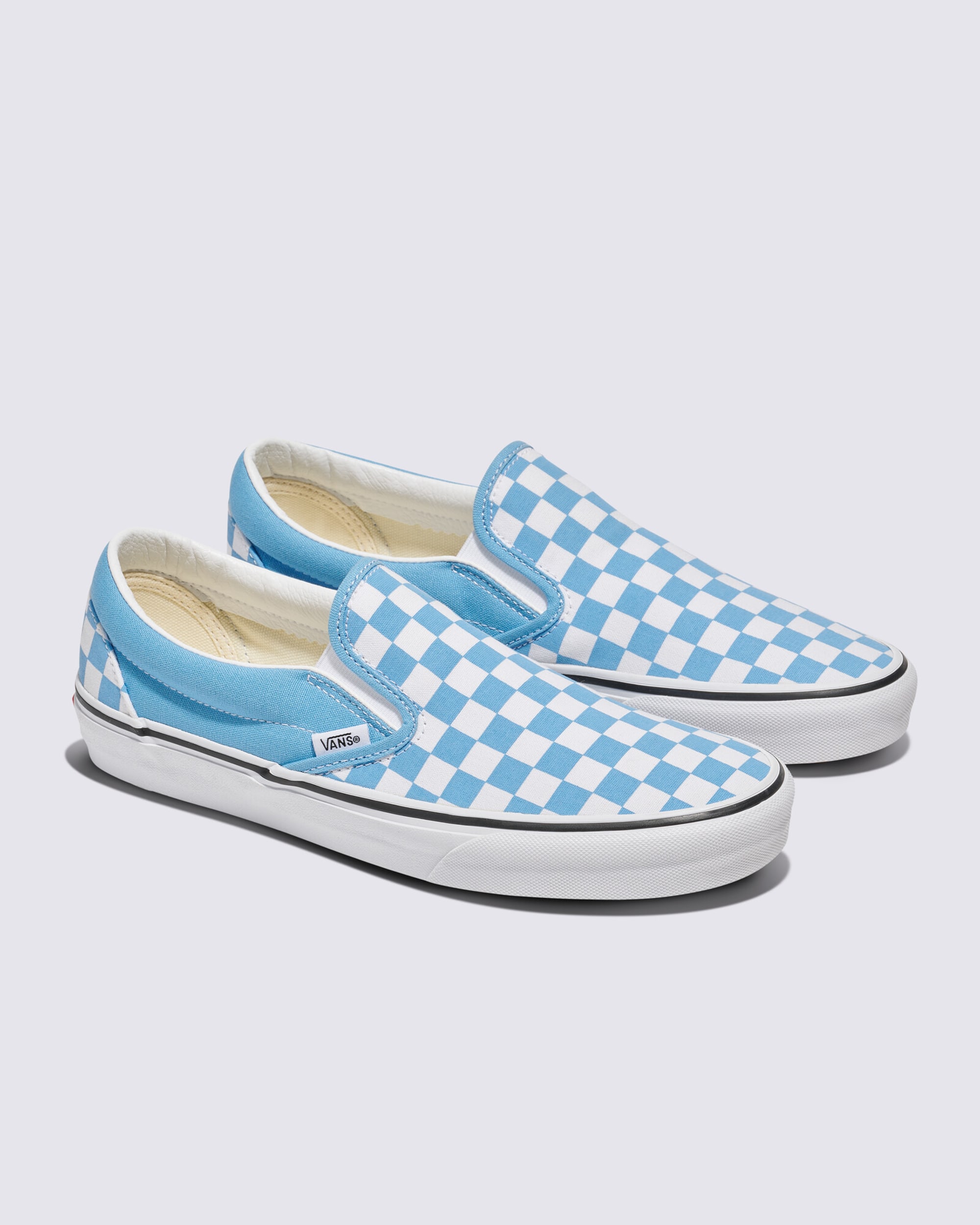 Chaussure Classic SlipOn  damier VANS Bleu Heritage  Blanc ALT1